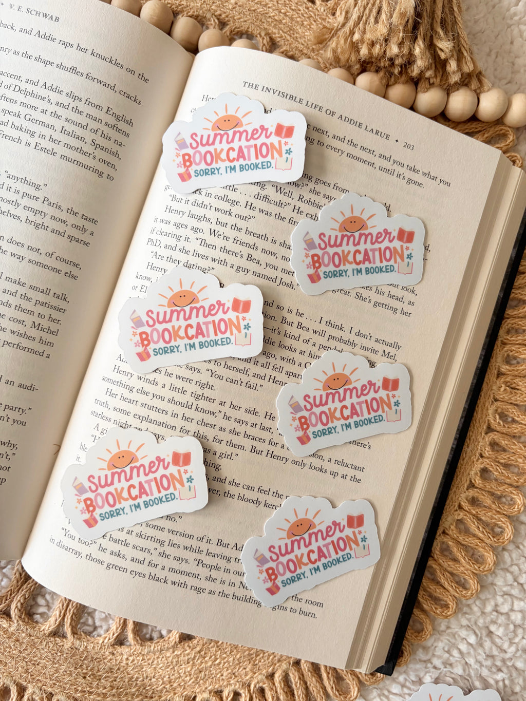 summer bookcation sticker