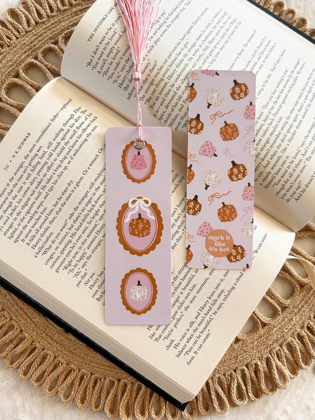 pink pumpkin bookmarks