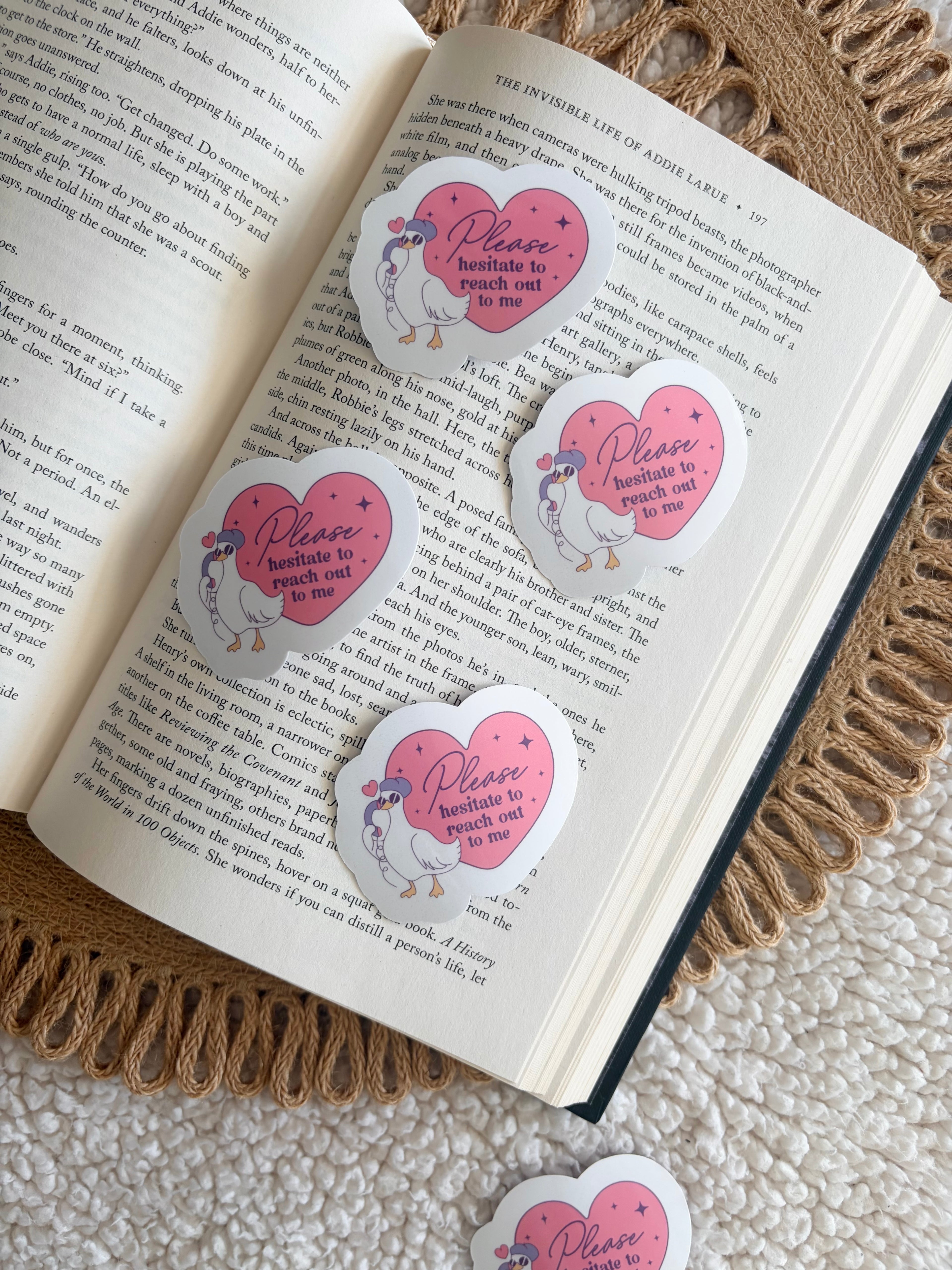 please hesitate to reach out to me sticker