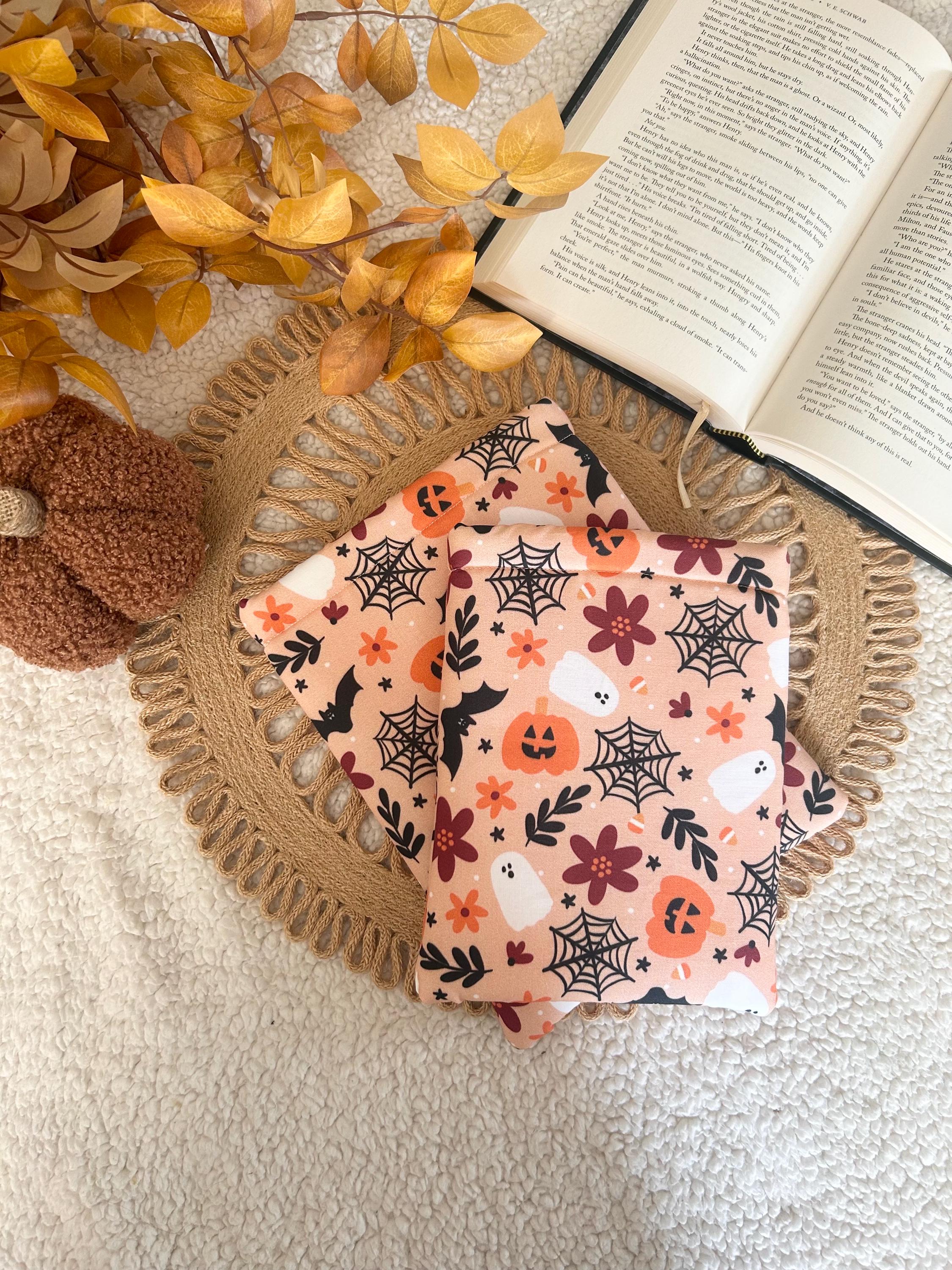 floral halloween book & kindle  sleeve