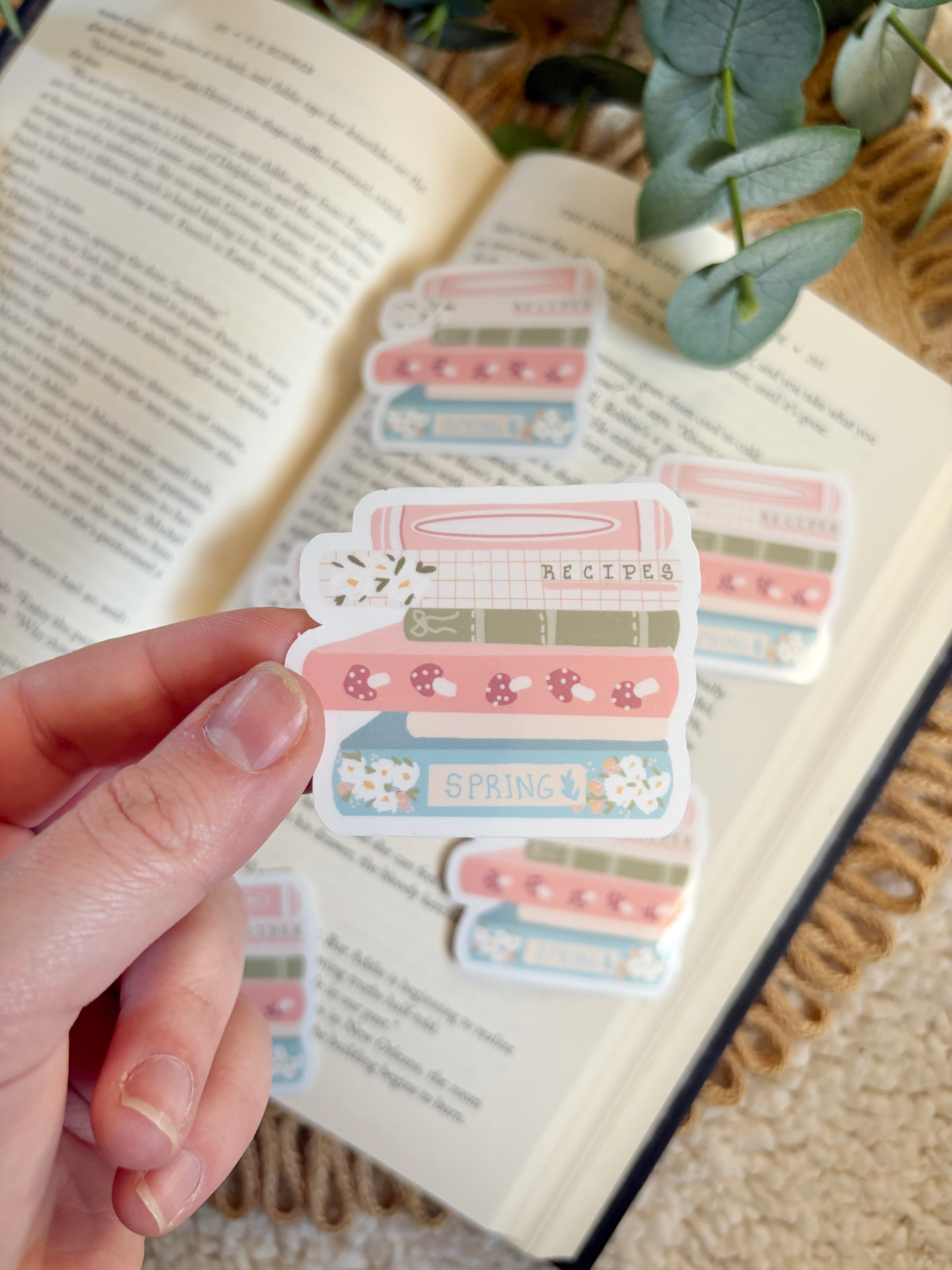 spring bookstack sticker