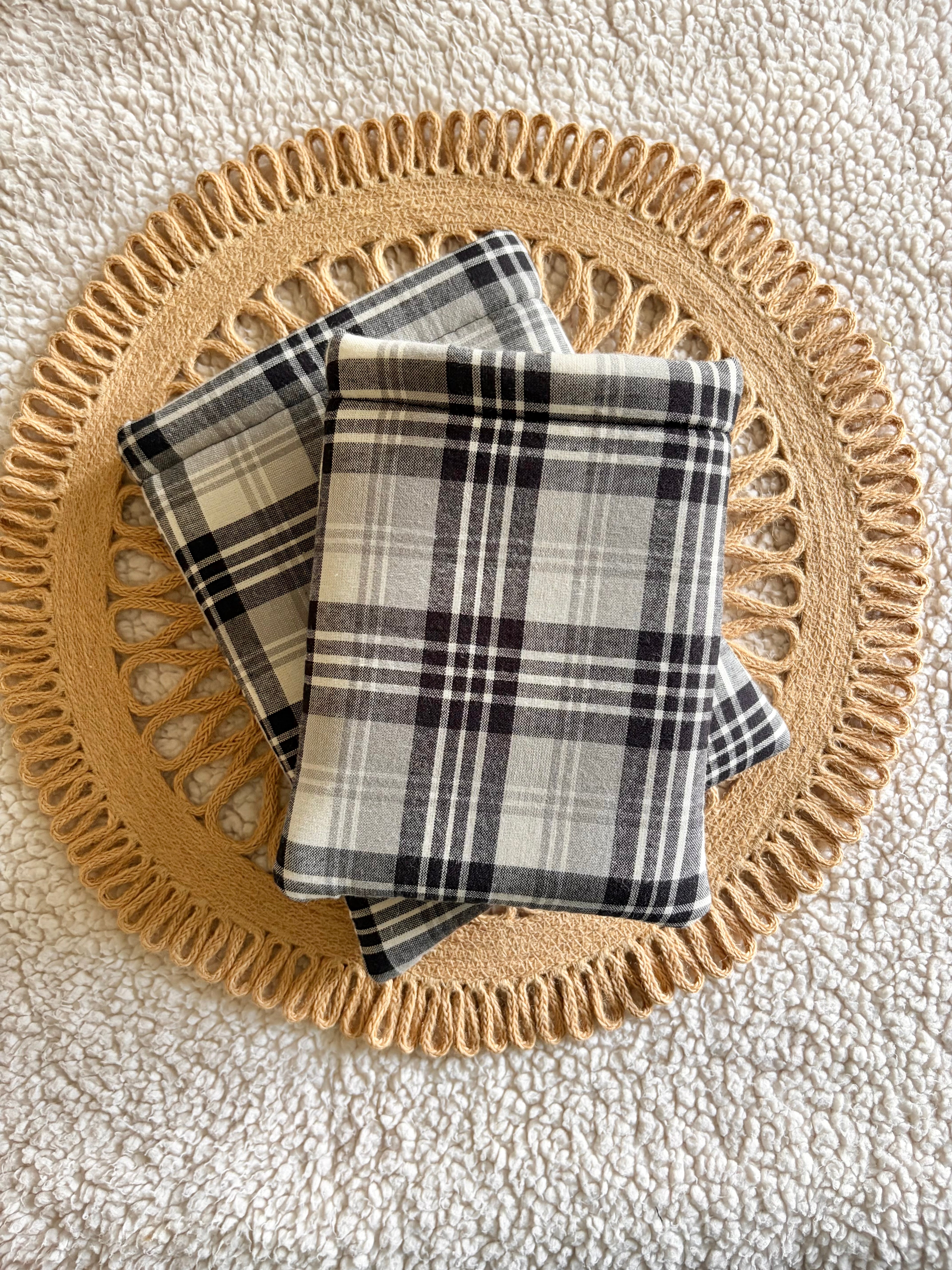 black plaid book & kindle sleeve