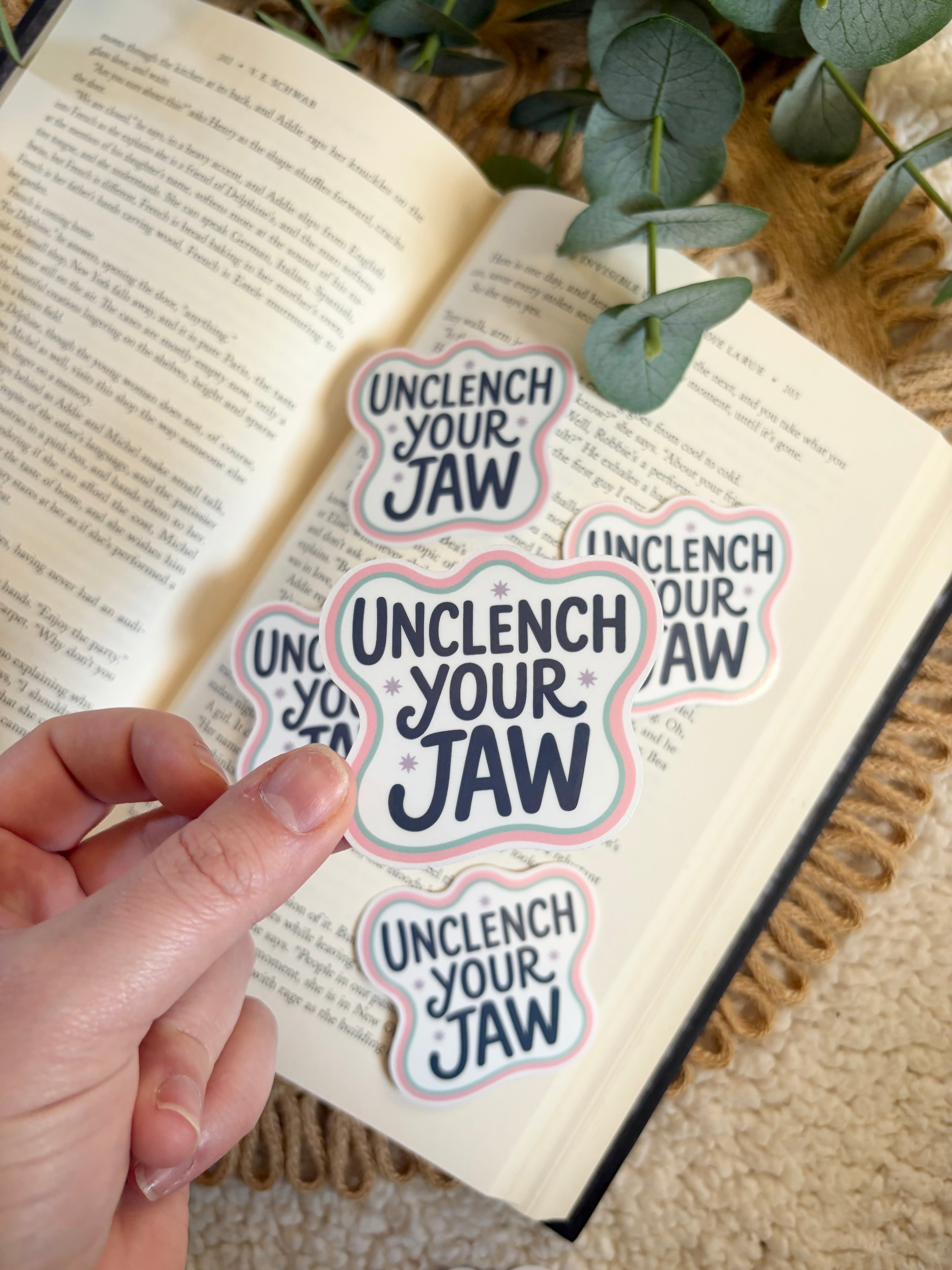 unclench your jaw sticker
