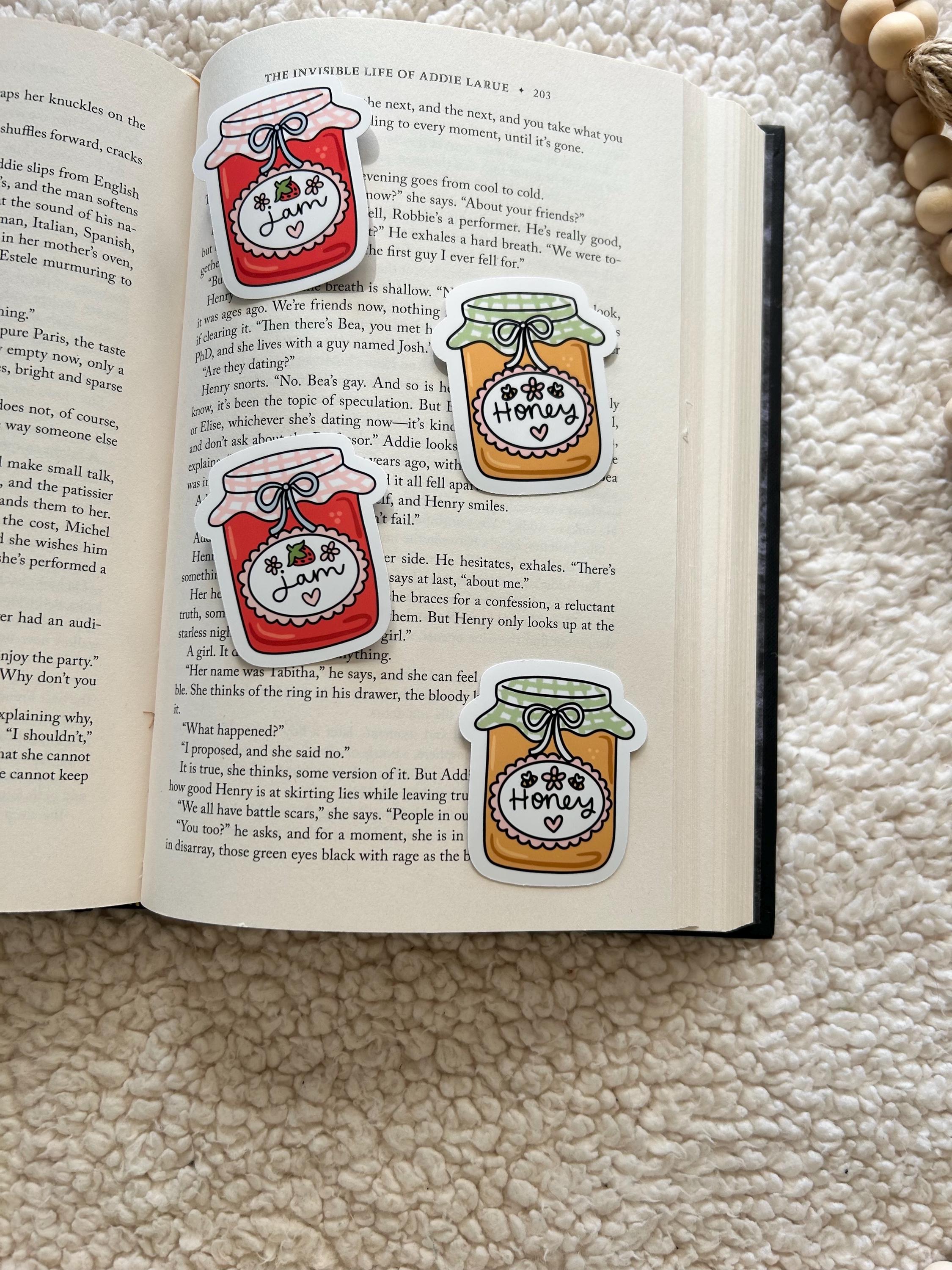 honey and jam jar sticker