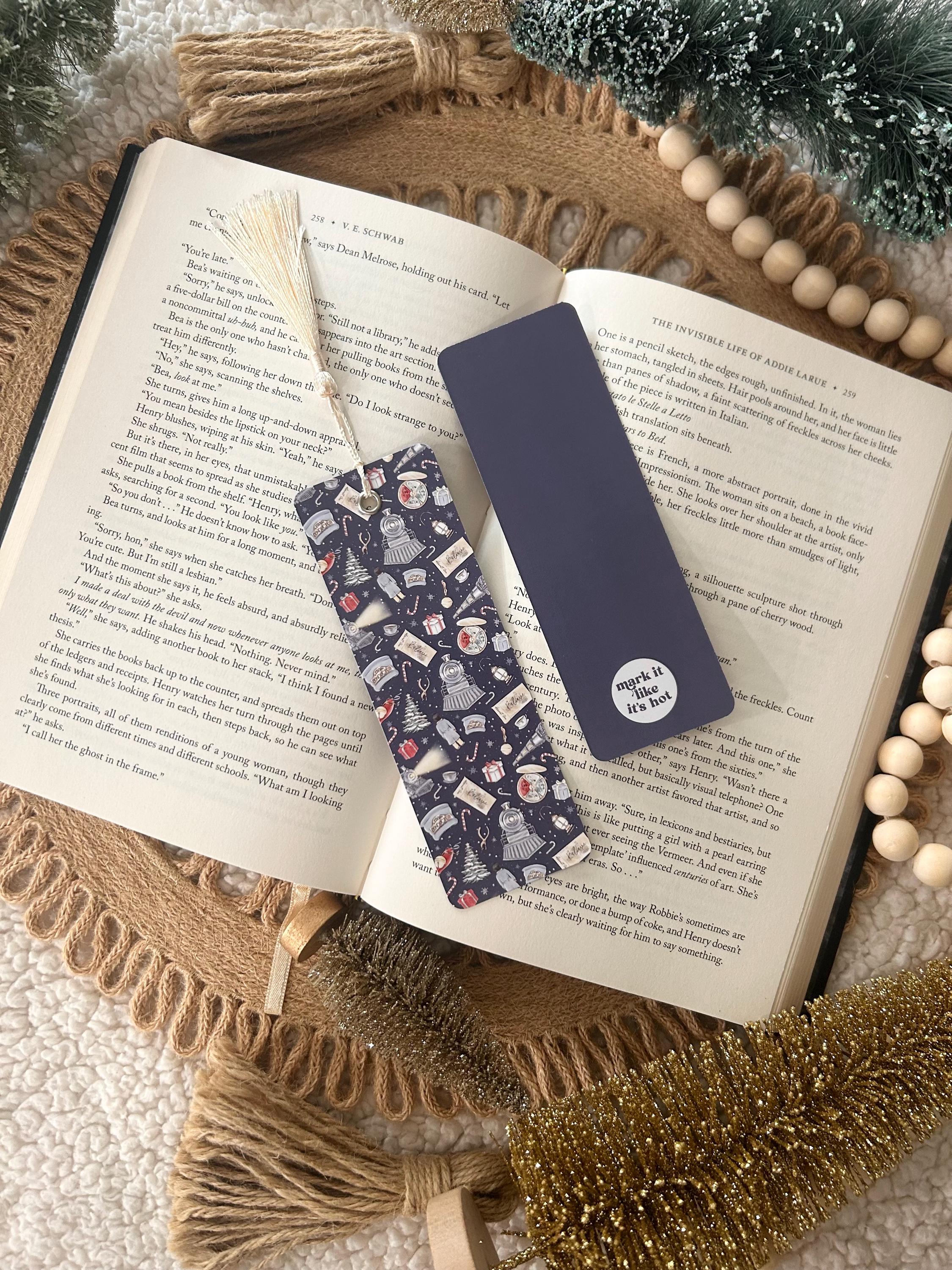 christmas train bookmark