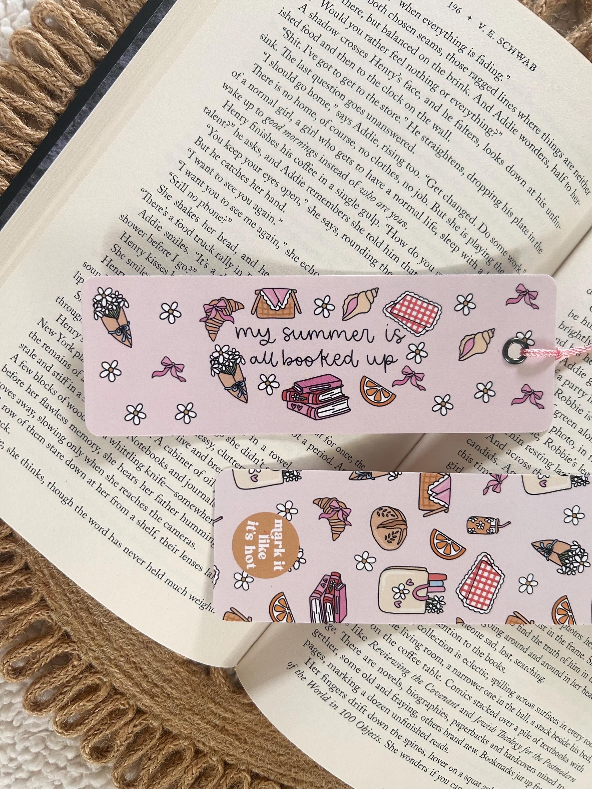 my summer is all booked up bookmark