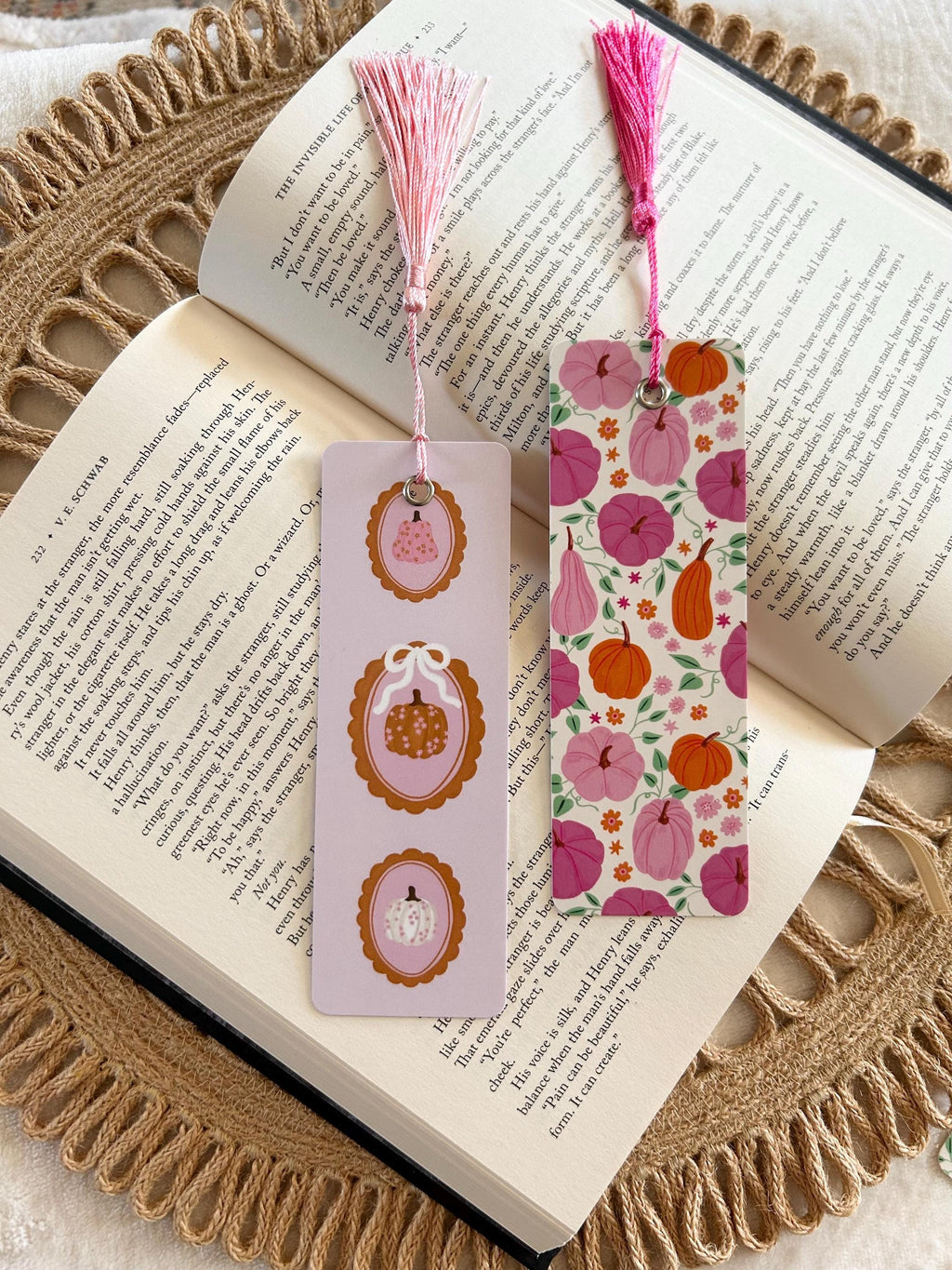 pink pumpkin bookmarks