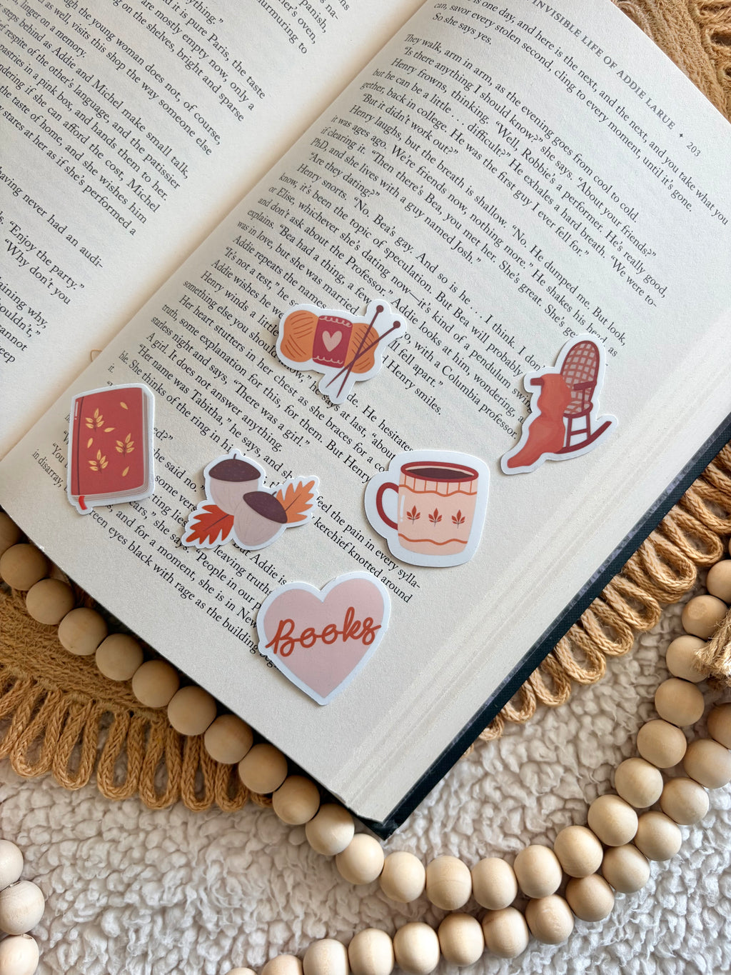 6 mini cozy fall stickers pack