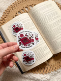 reading dark romance sticker