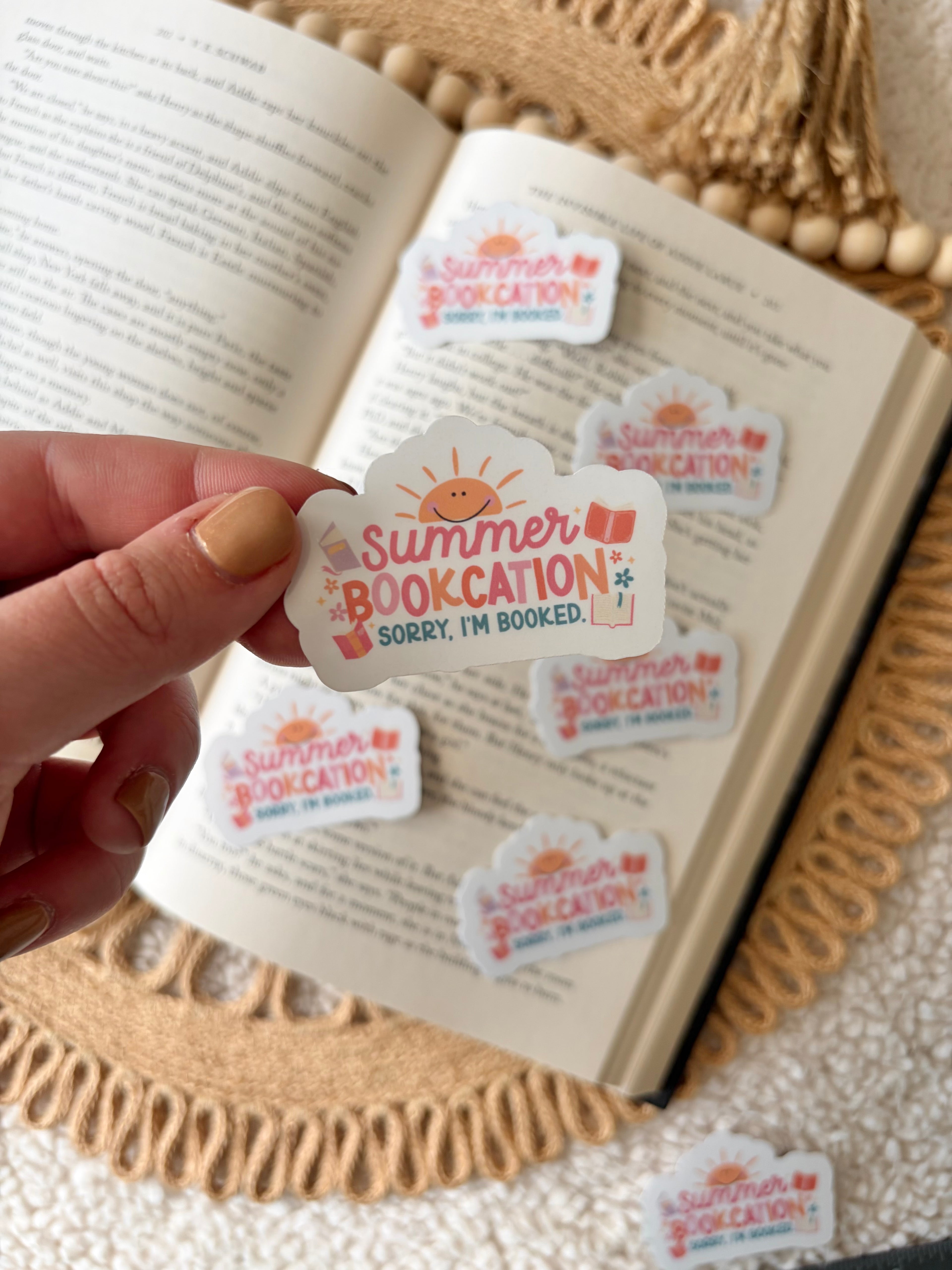 summer bookcation sticker