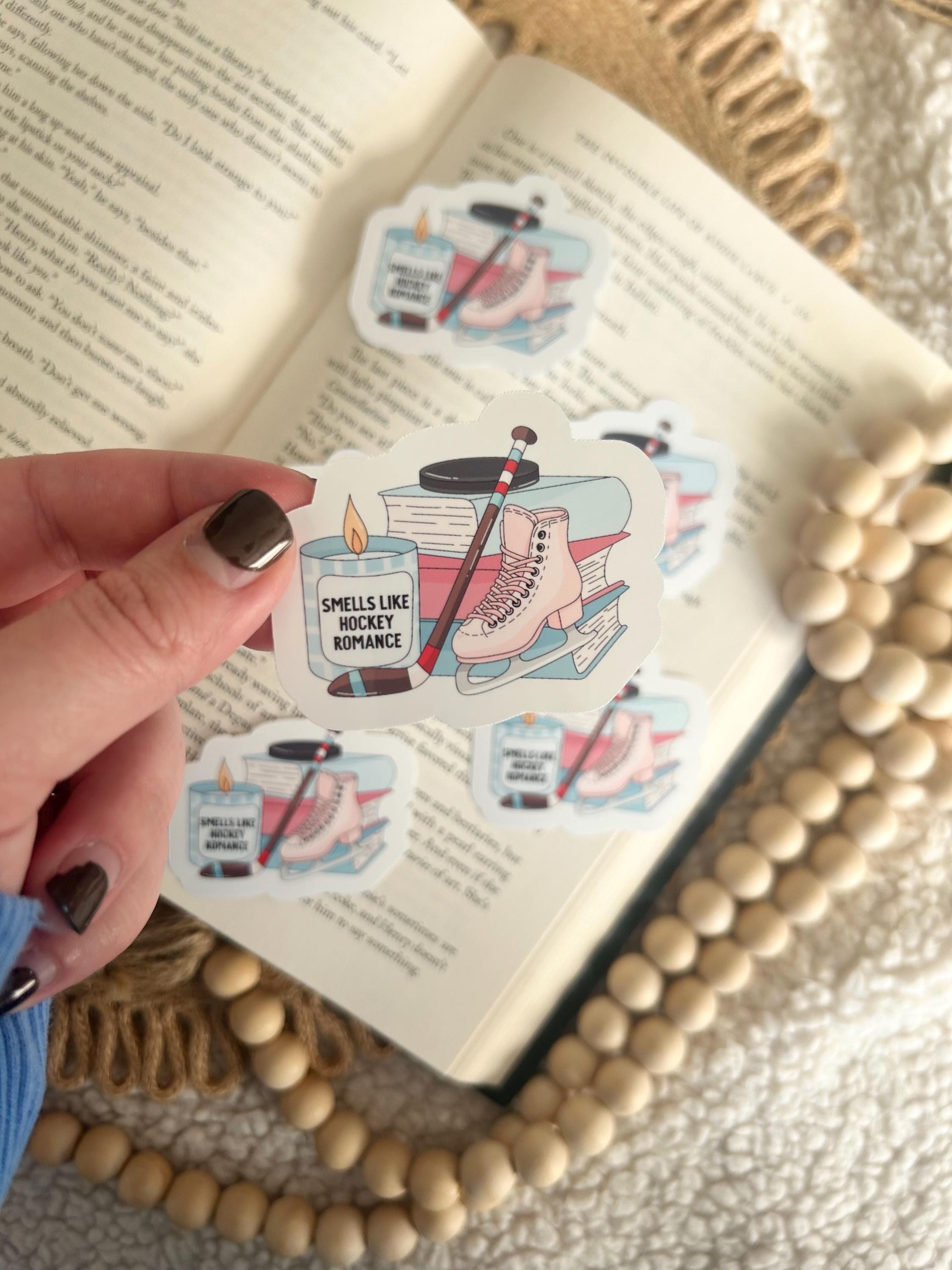 smells like hockey romance sticker