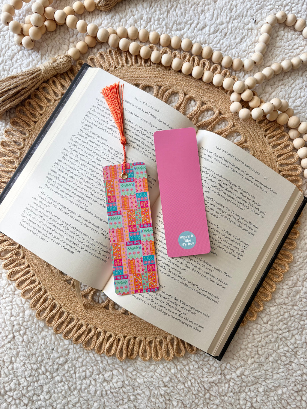 floral quilt bookmark