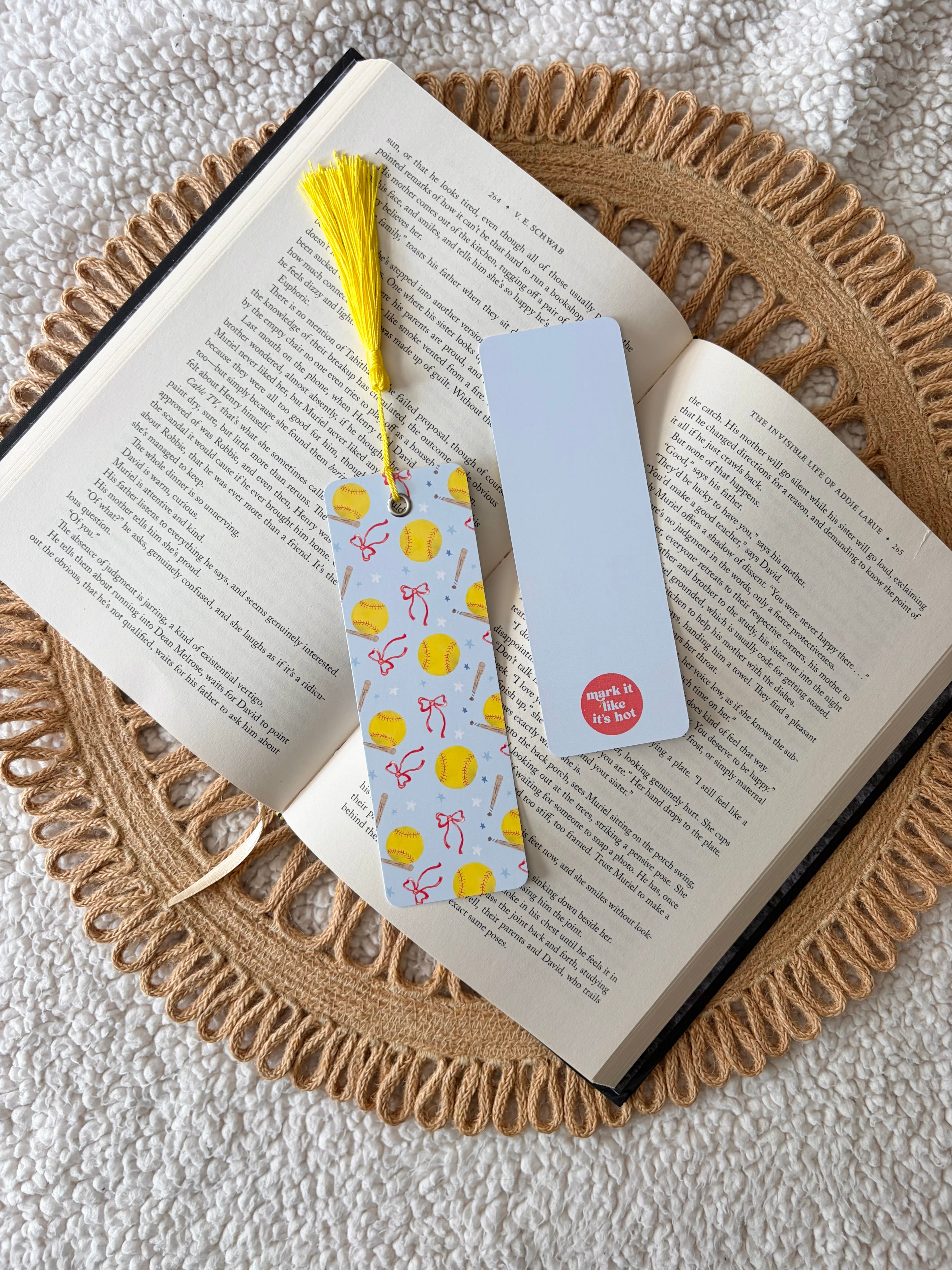 softball bookmark