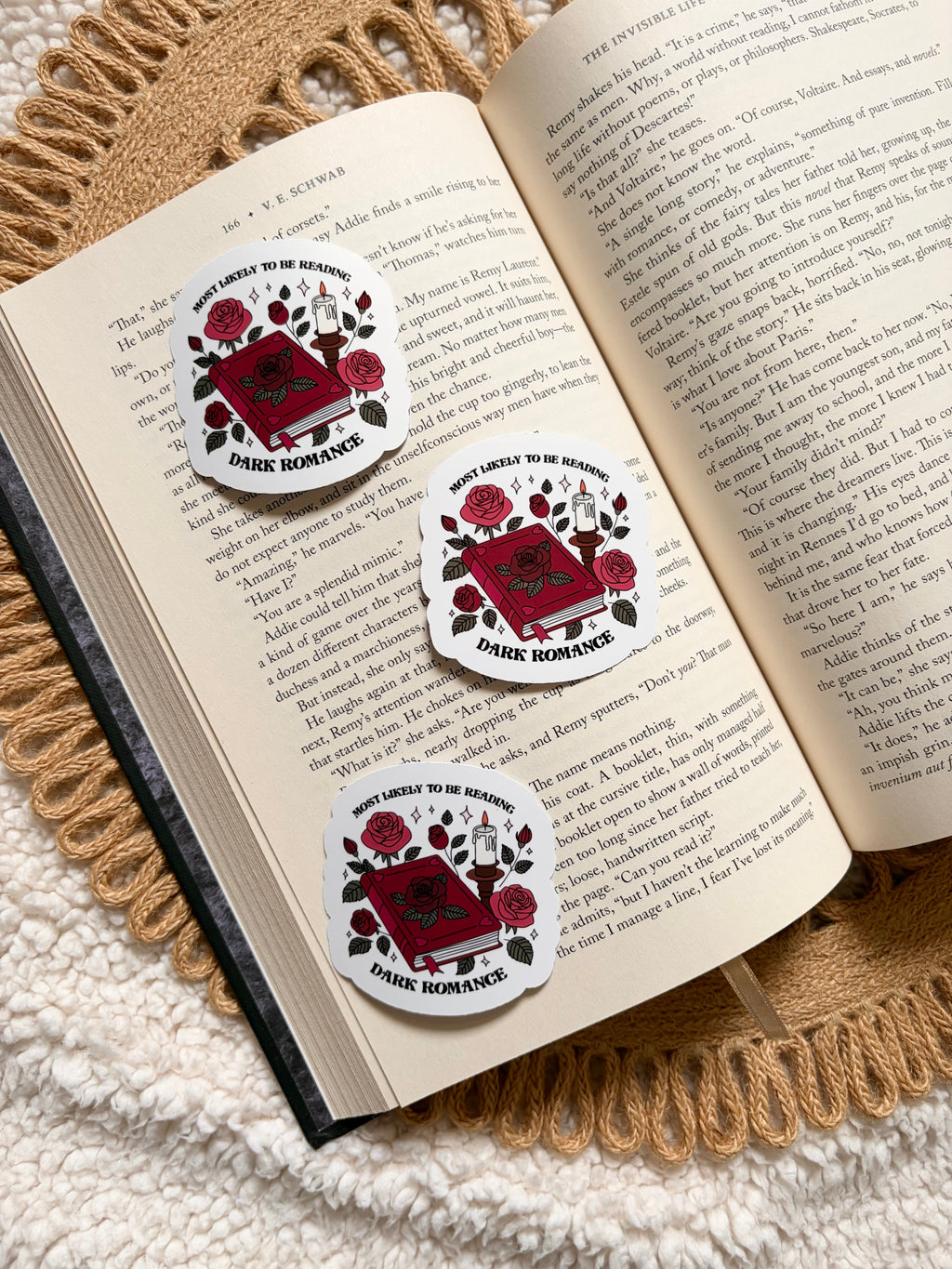 reading dark romance sticker
