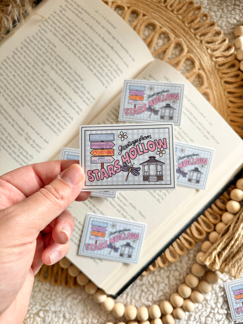 stars hollow postcard sticker