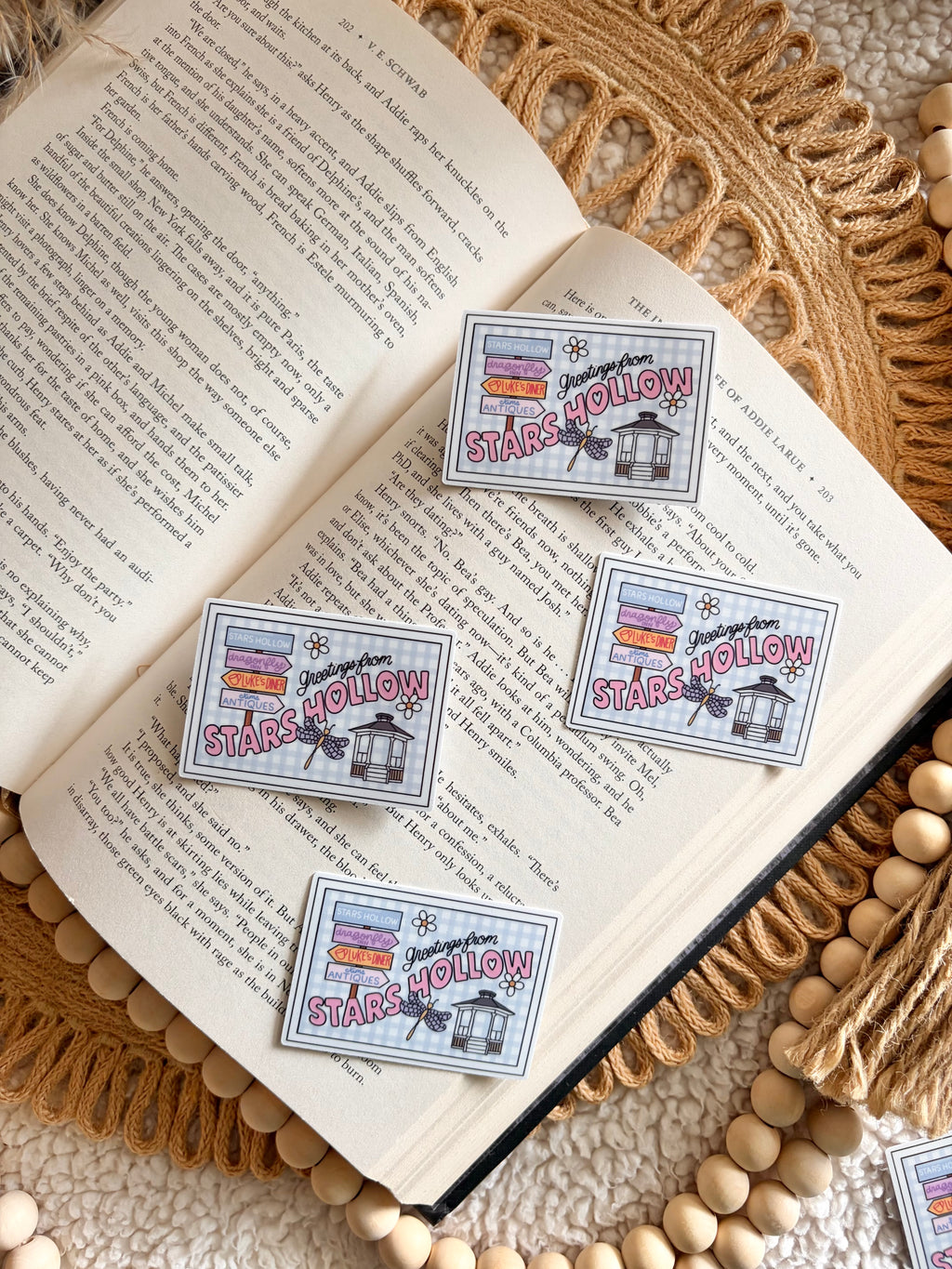 stars hollow postcard sticker