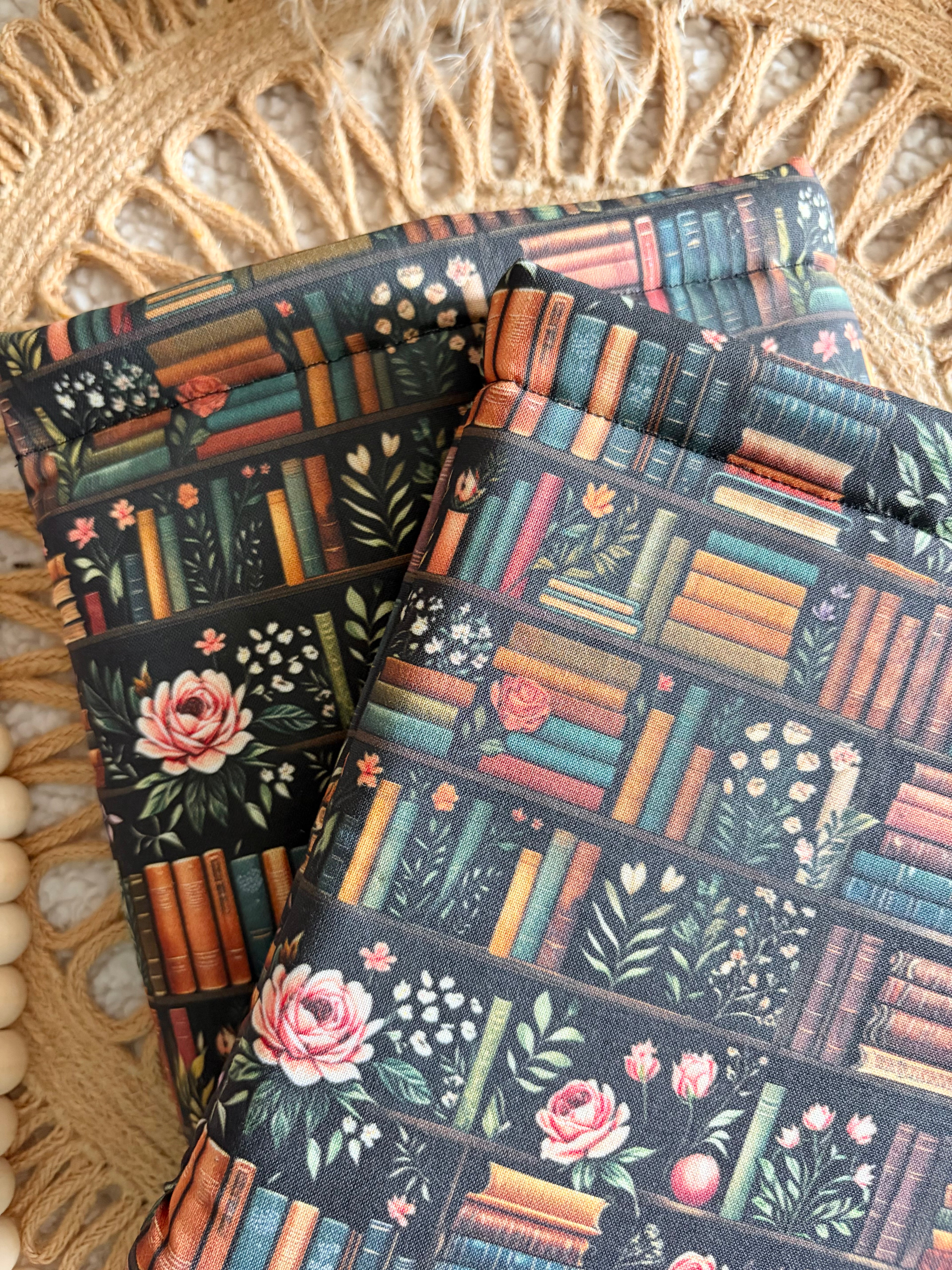 dark academia bookshelf book & kindle sleeve