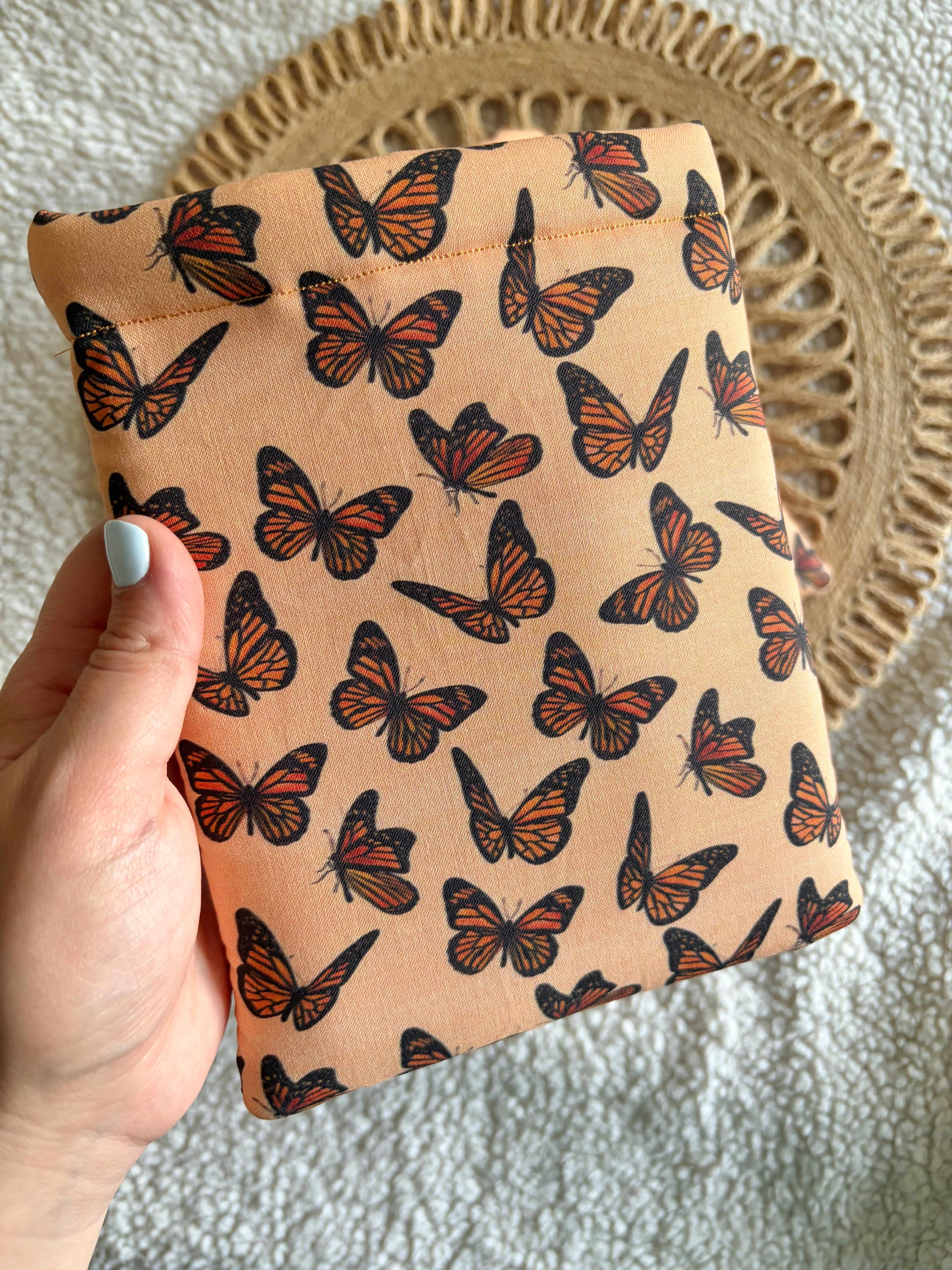 orange monarch book & kindle sleeve