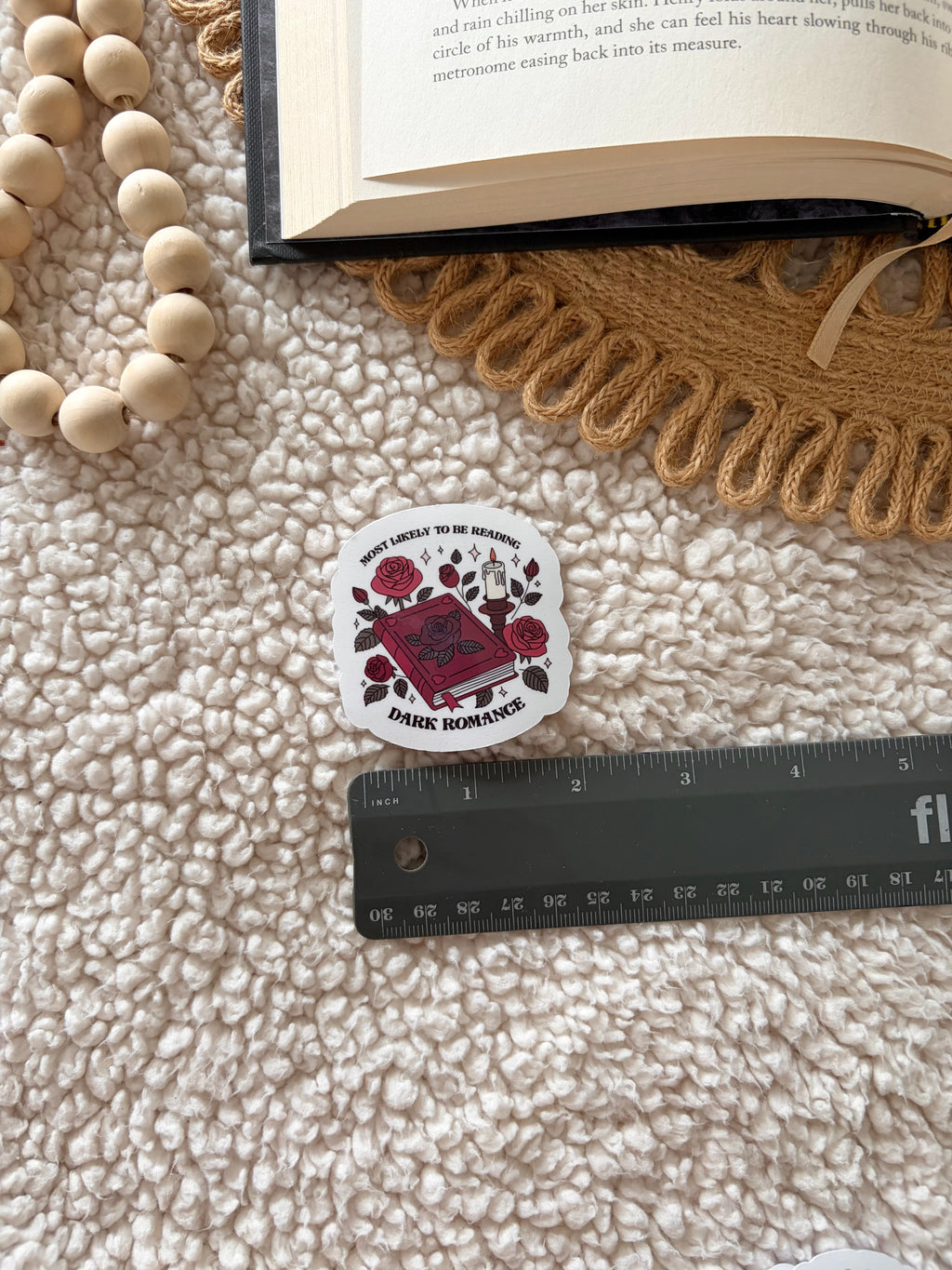 reading dark romance sticker
