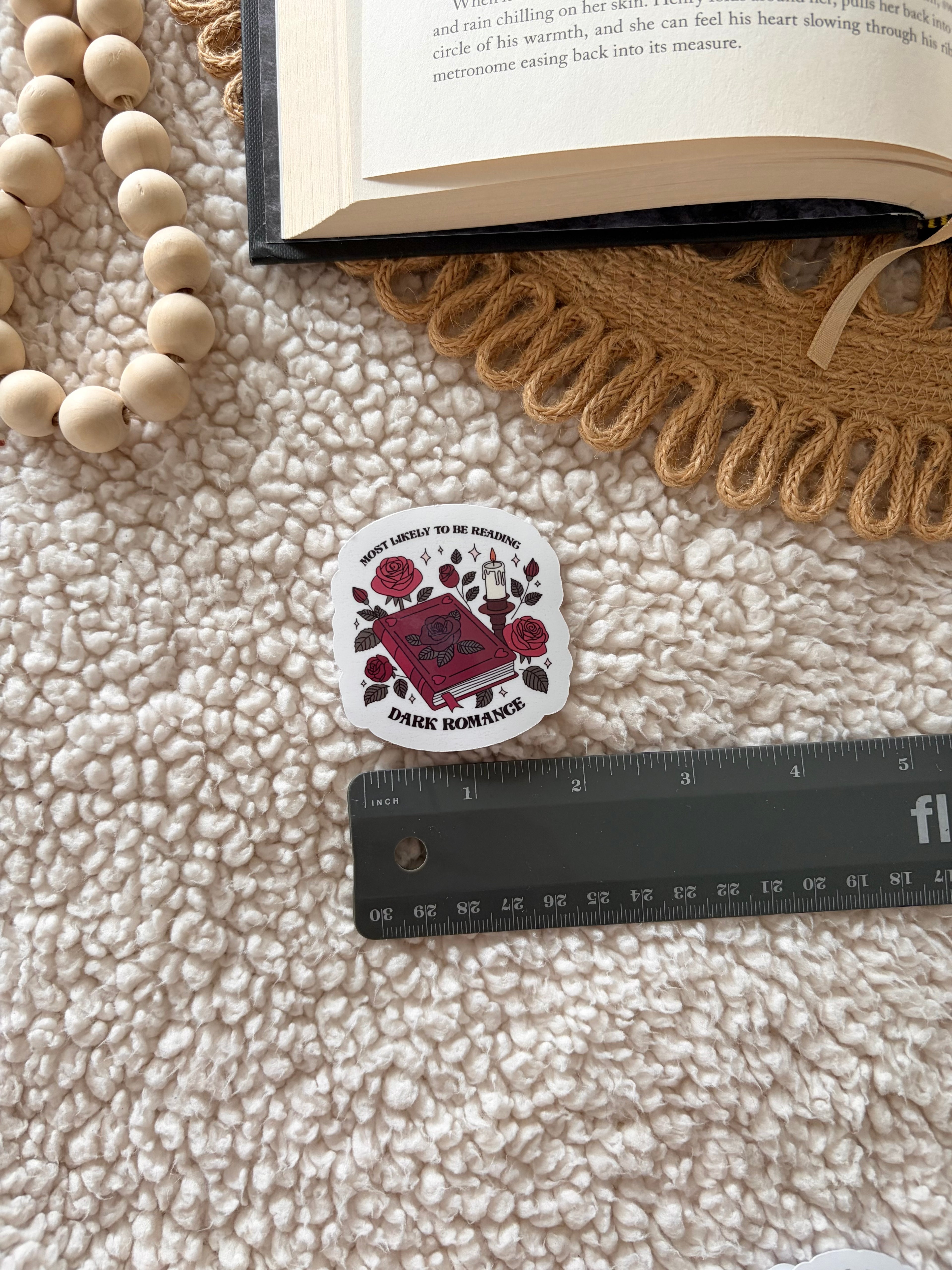 reading dark romance sticker