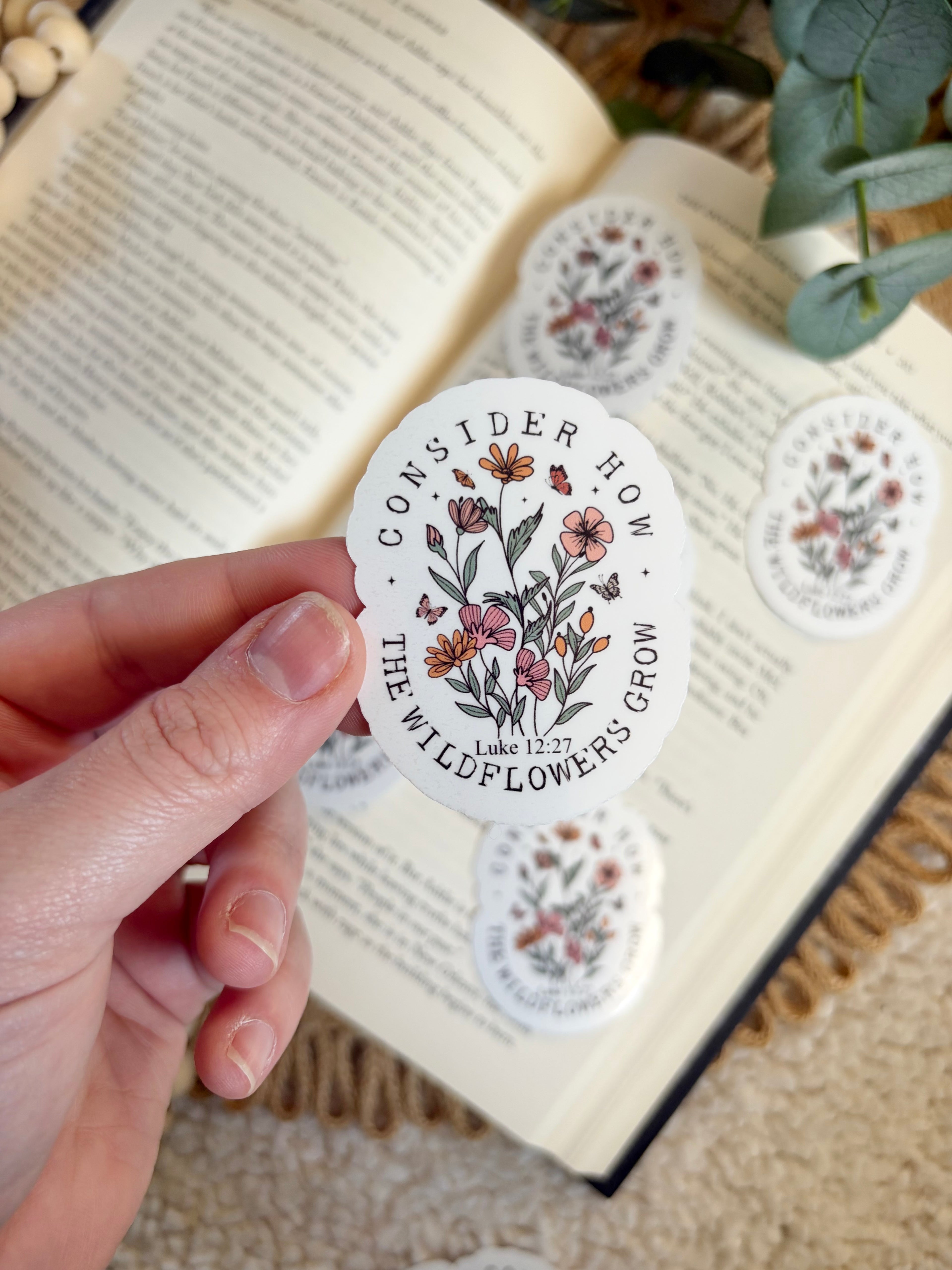 consider the wildflowers sticker