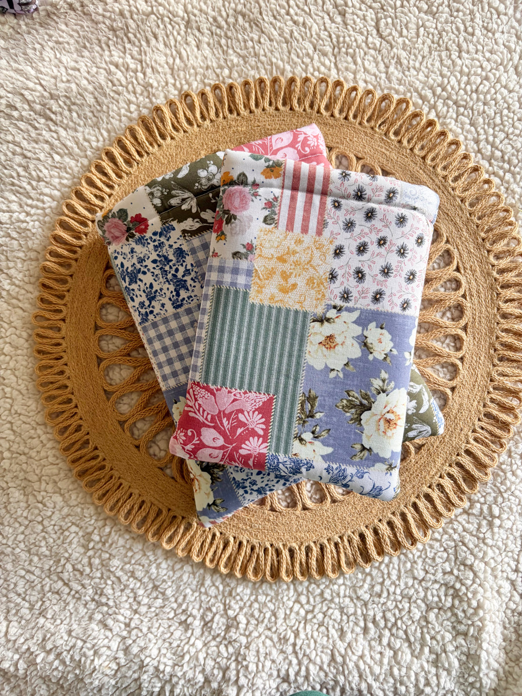 floral patchwork book & kindle sleeve