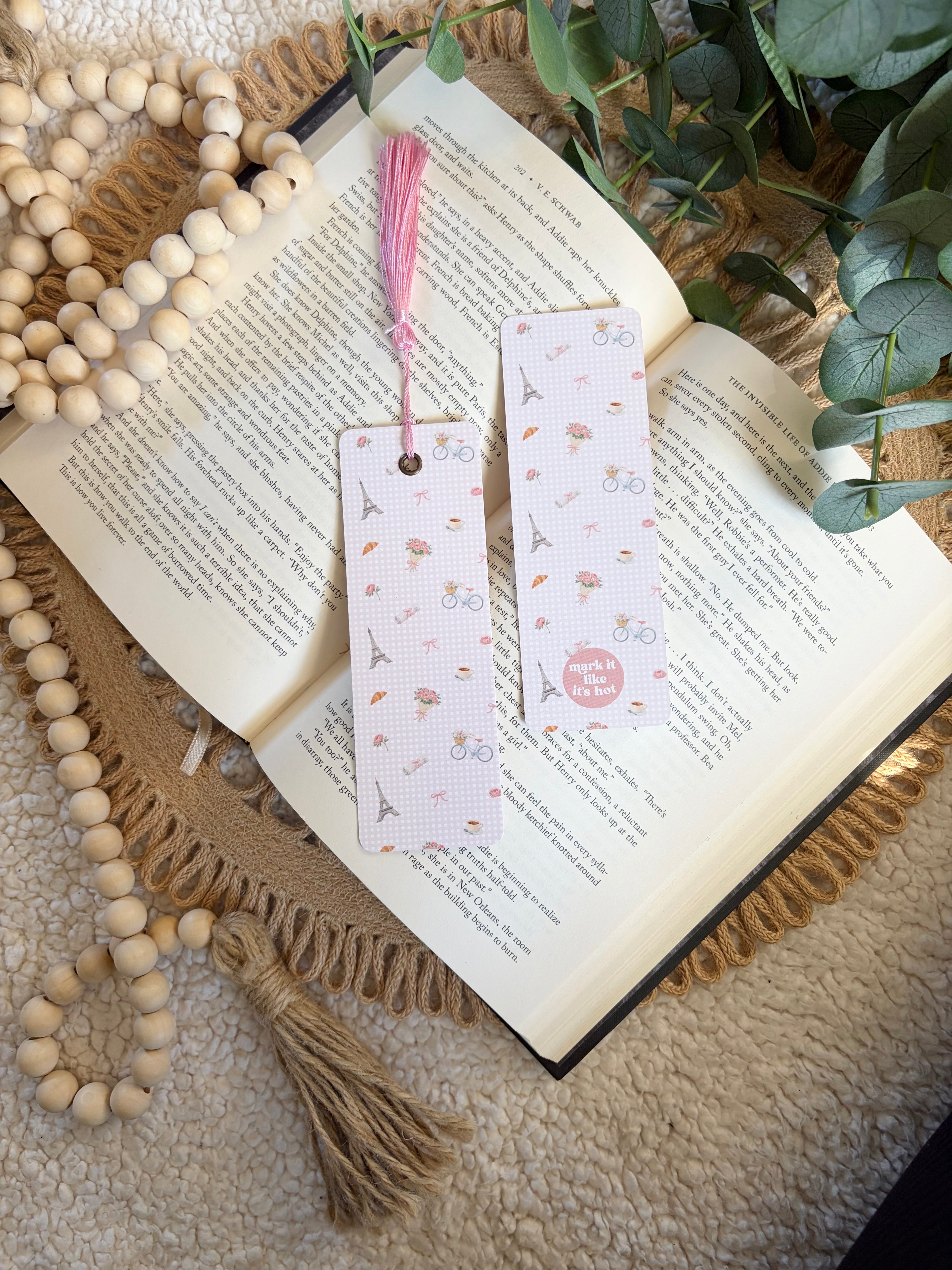 bike ride through paris bookmark