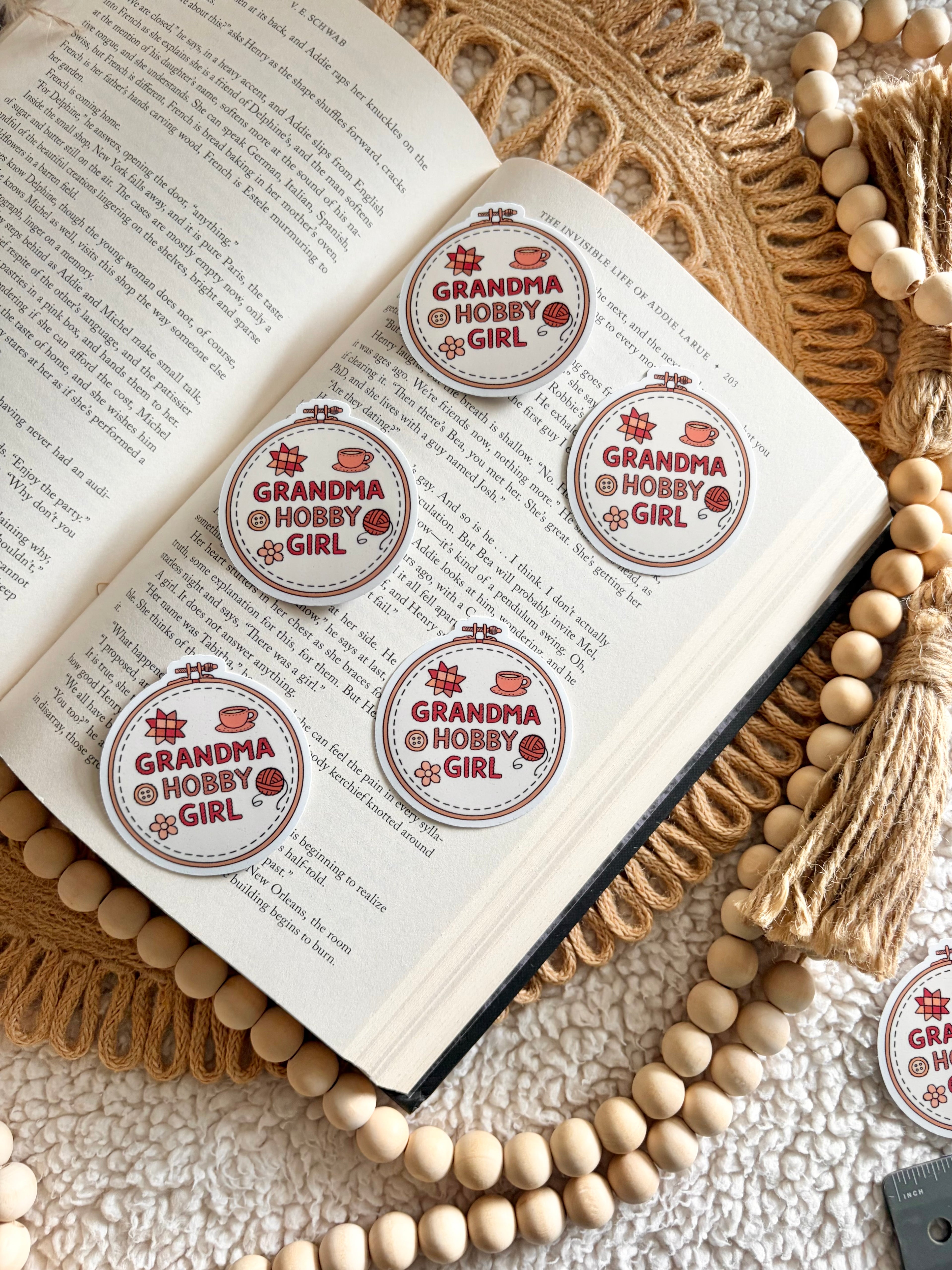 grandma hobby girl sticker