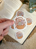 Easter book basket sticker