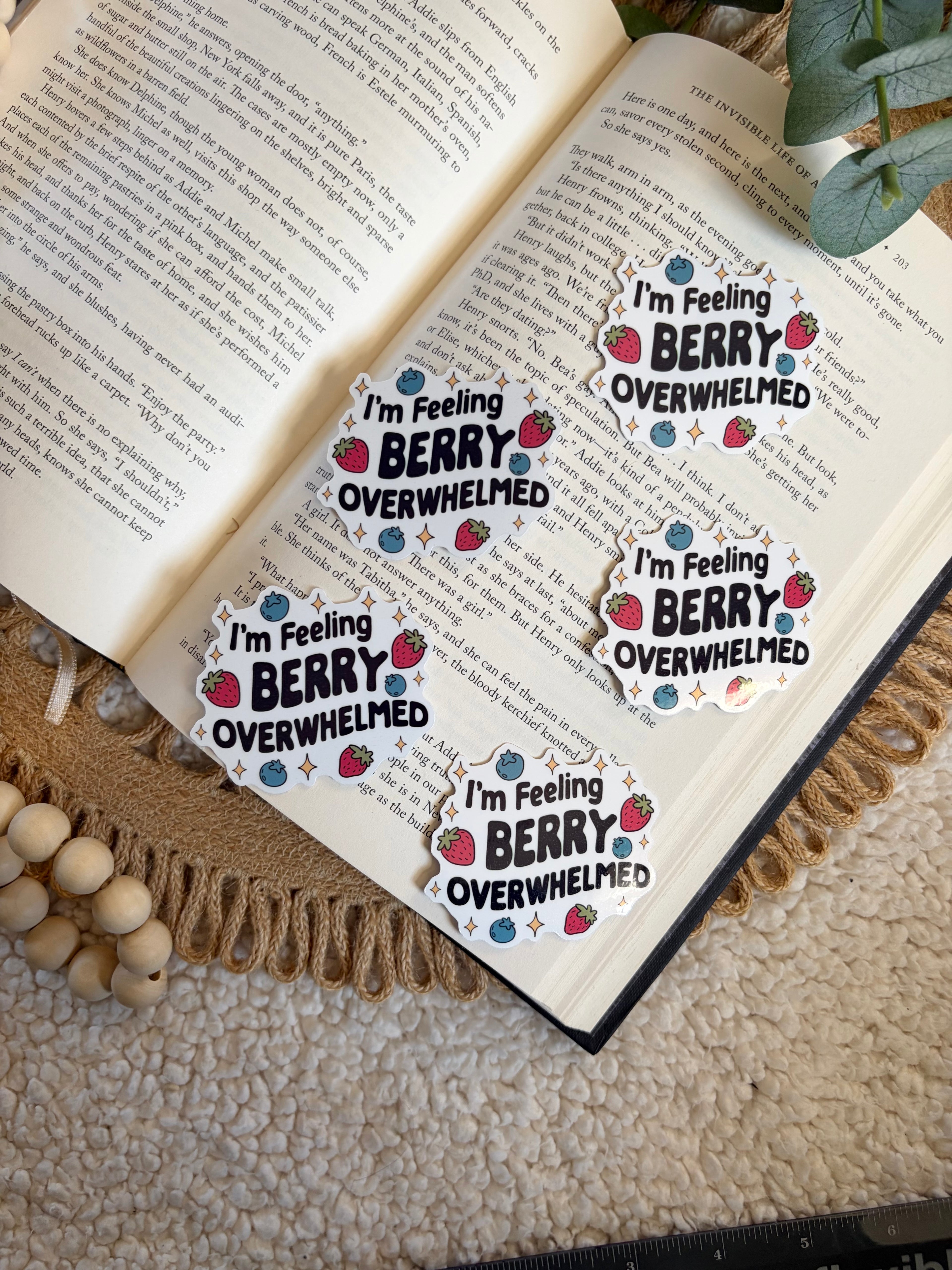 feeling berry overwhelmed sticker