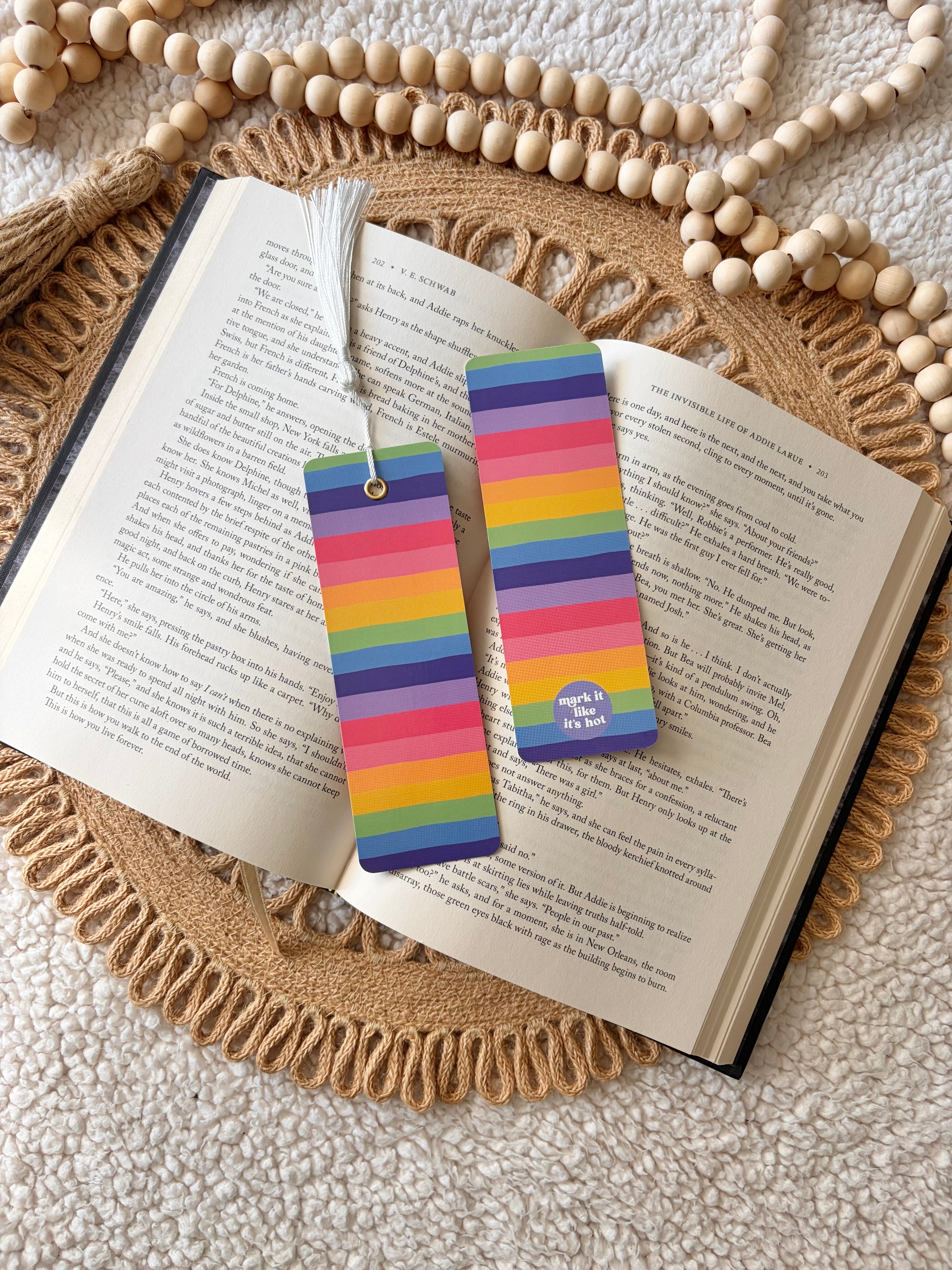 rainbow stripes bookmark