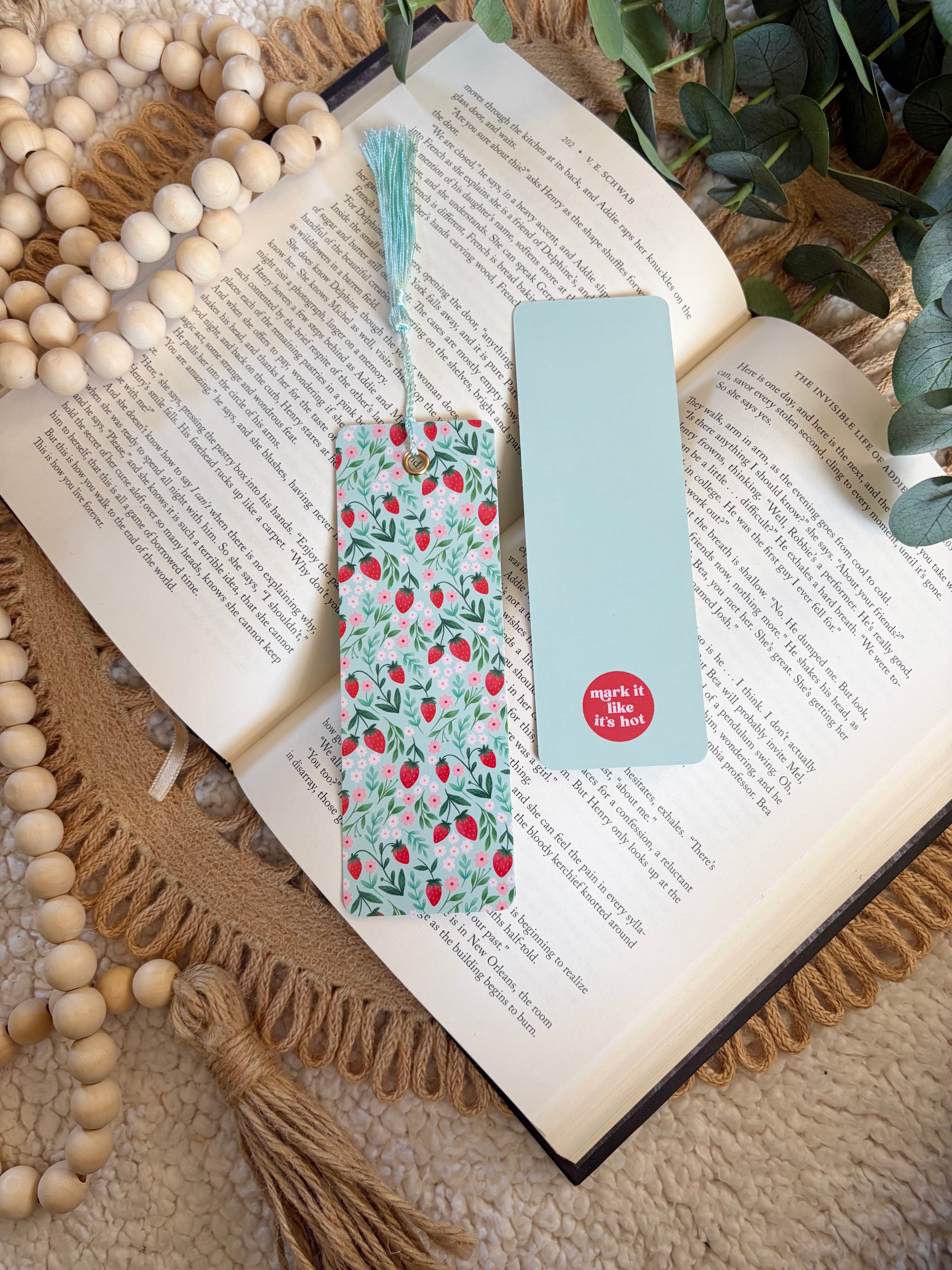strawberry patch bookmark