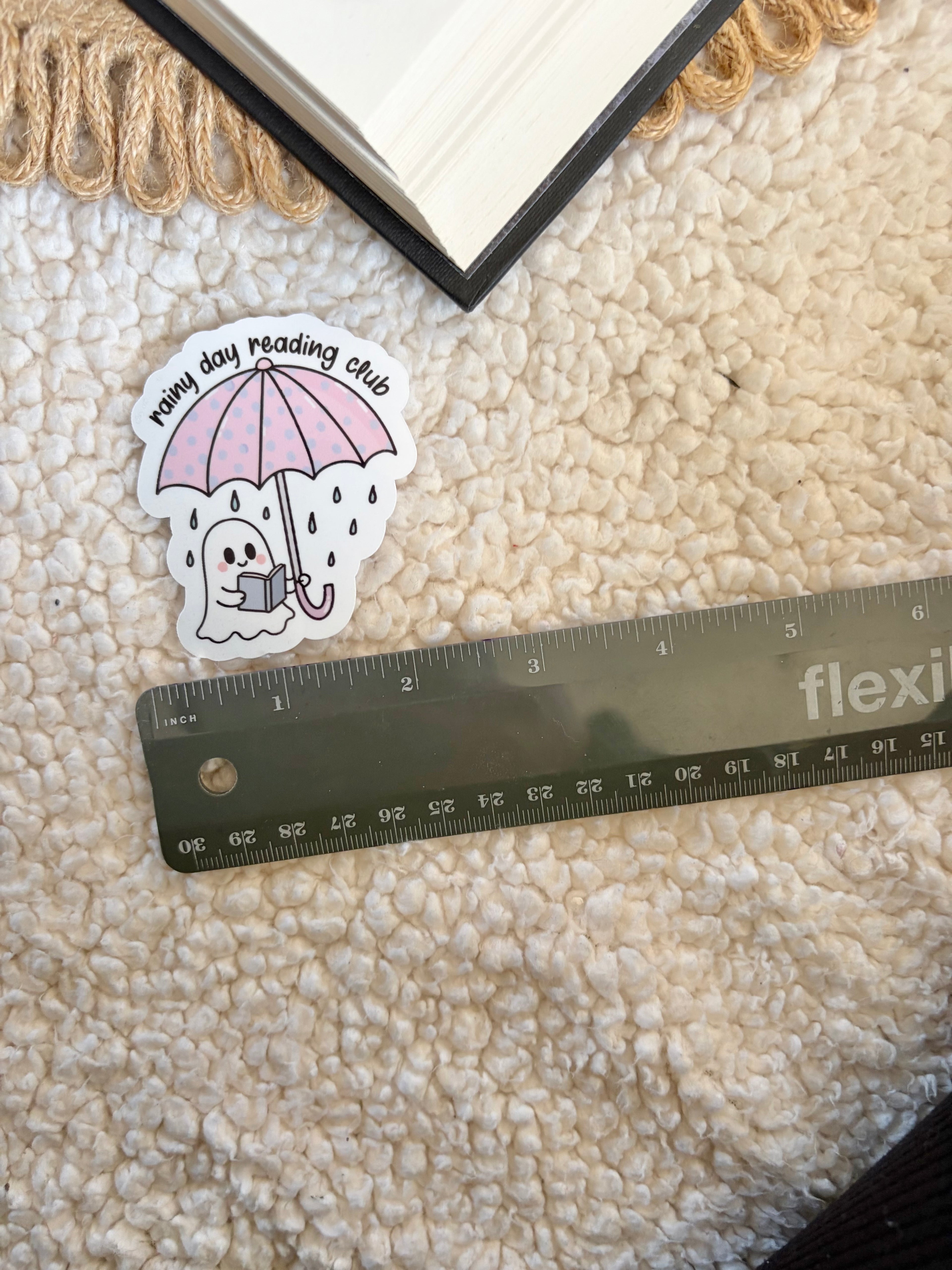 rainy day reading club sticker