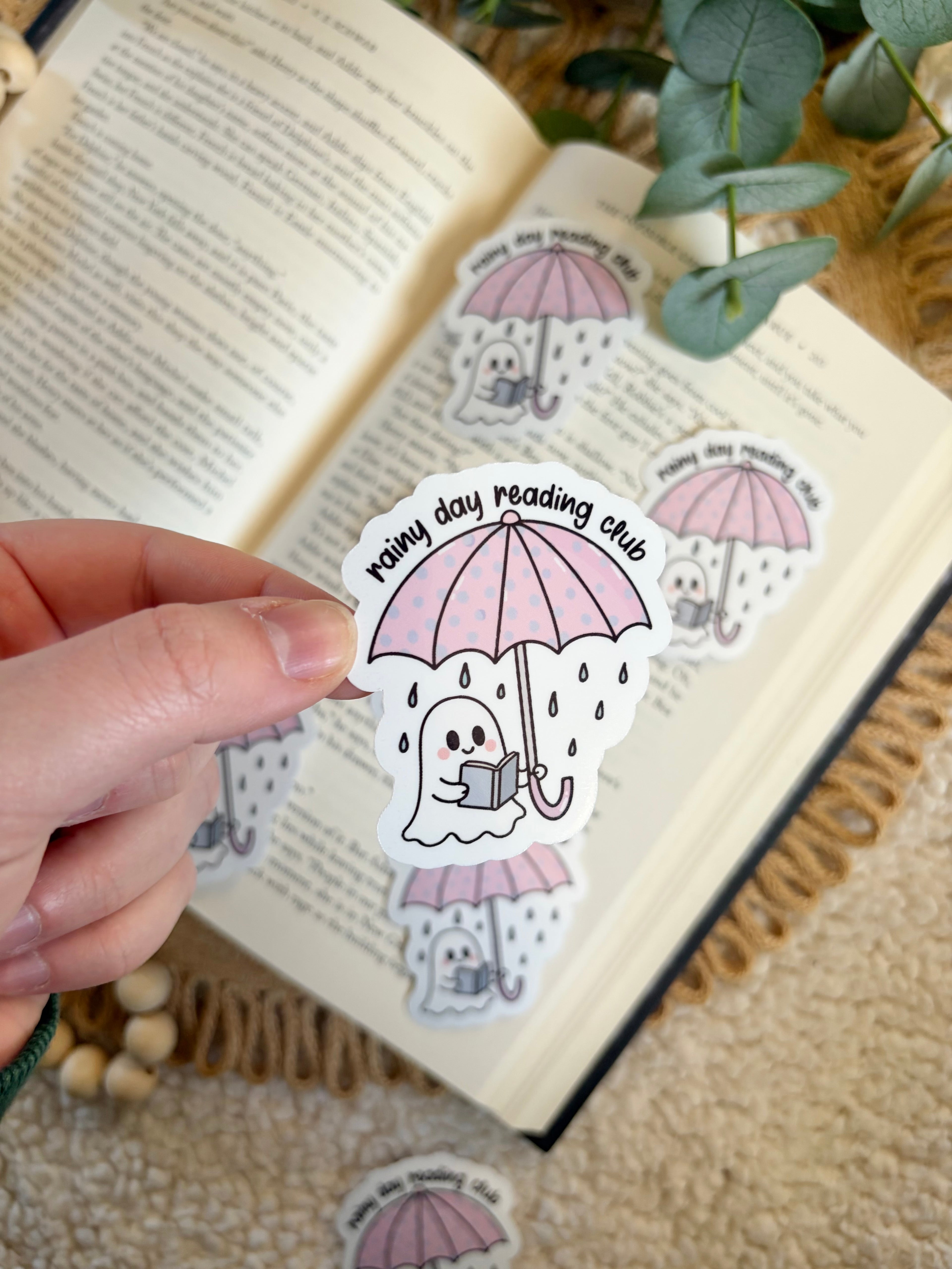 rainy day reading club sticker