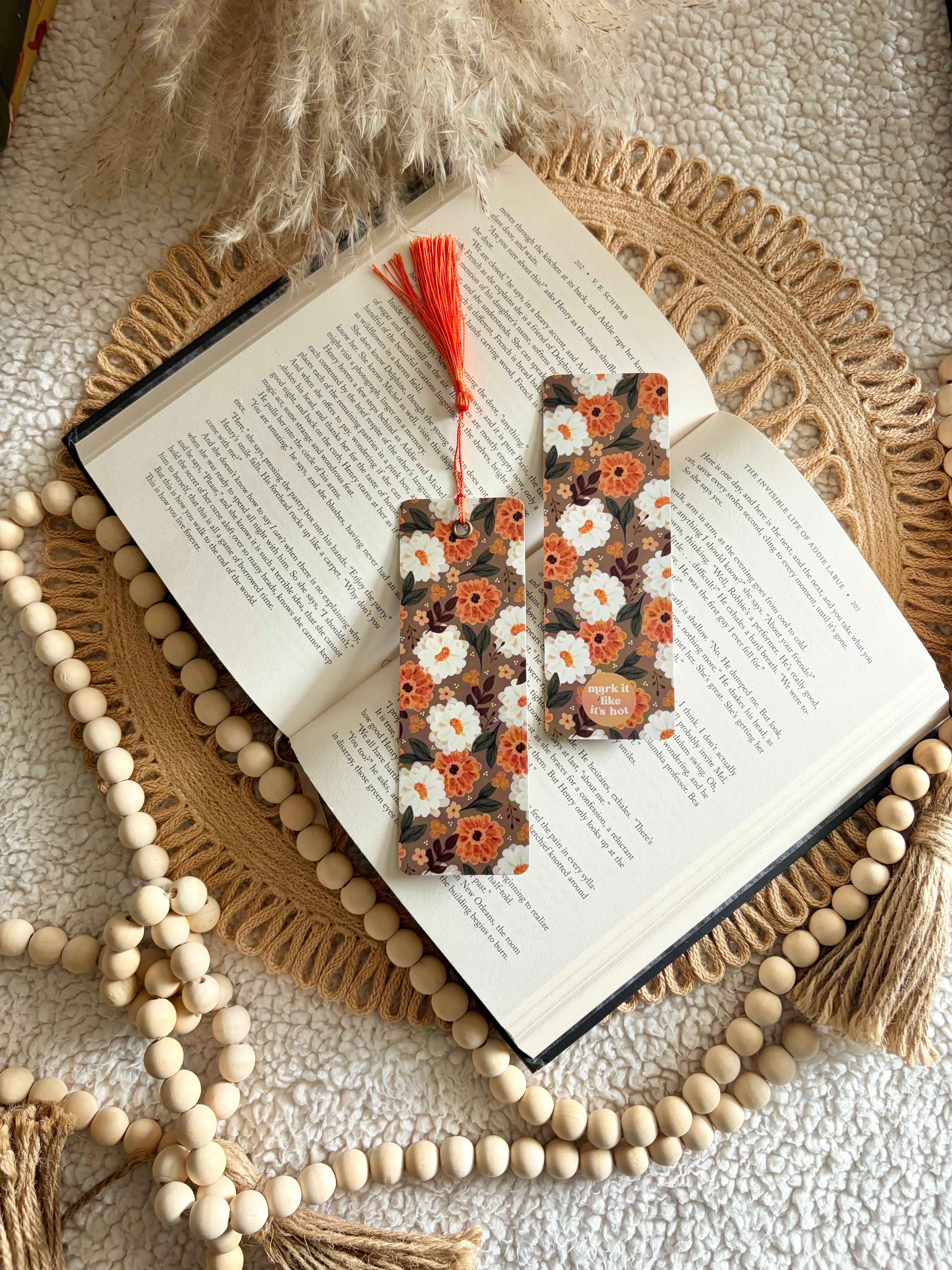 autumn floral bookmark