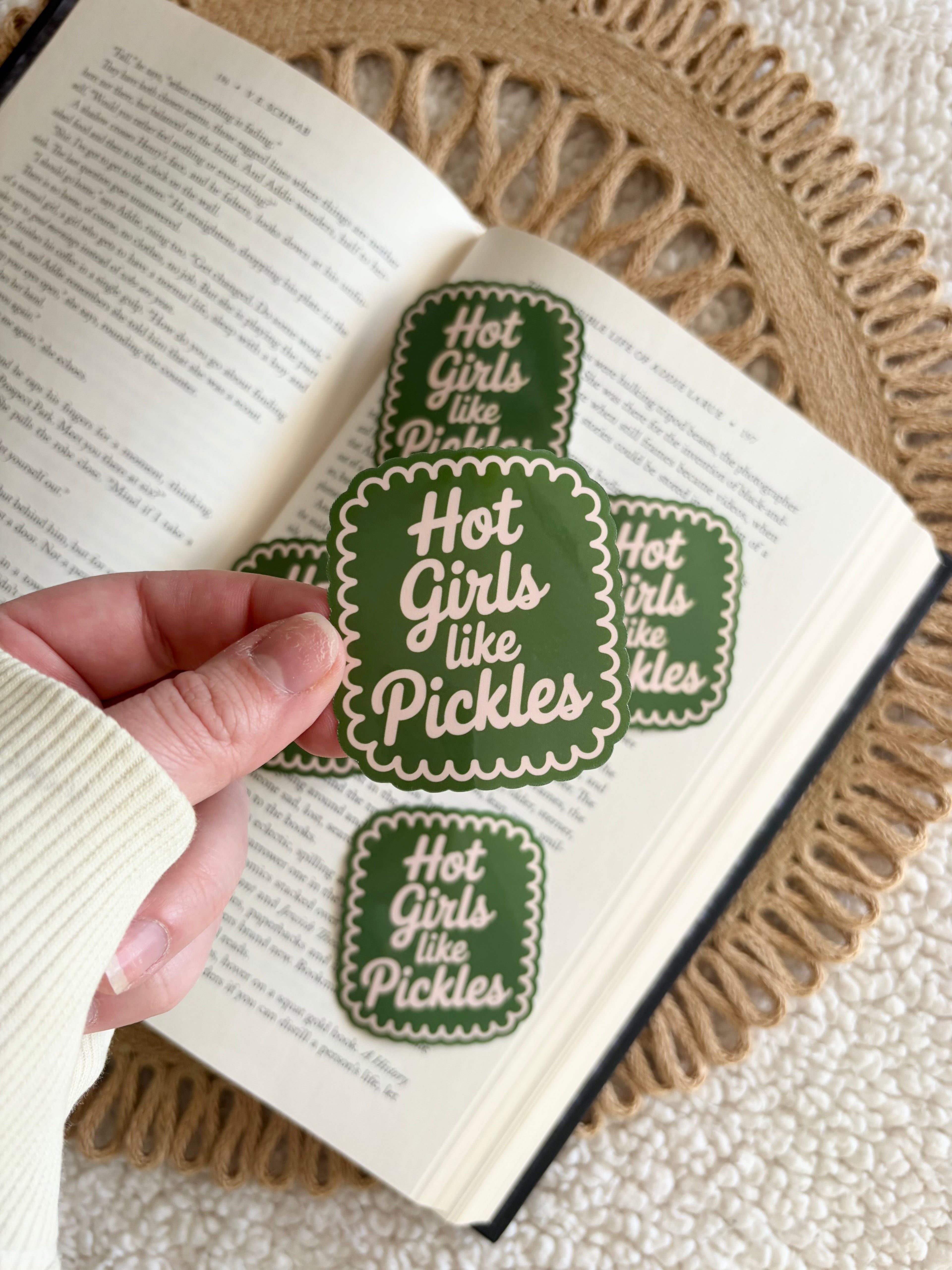 hot girls eat pickles sticker