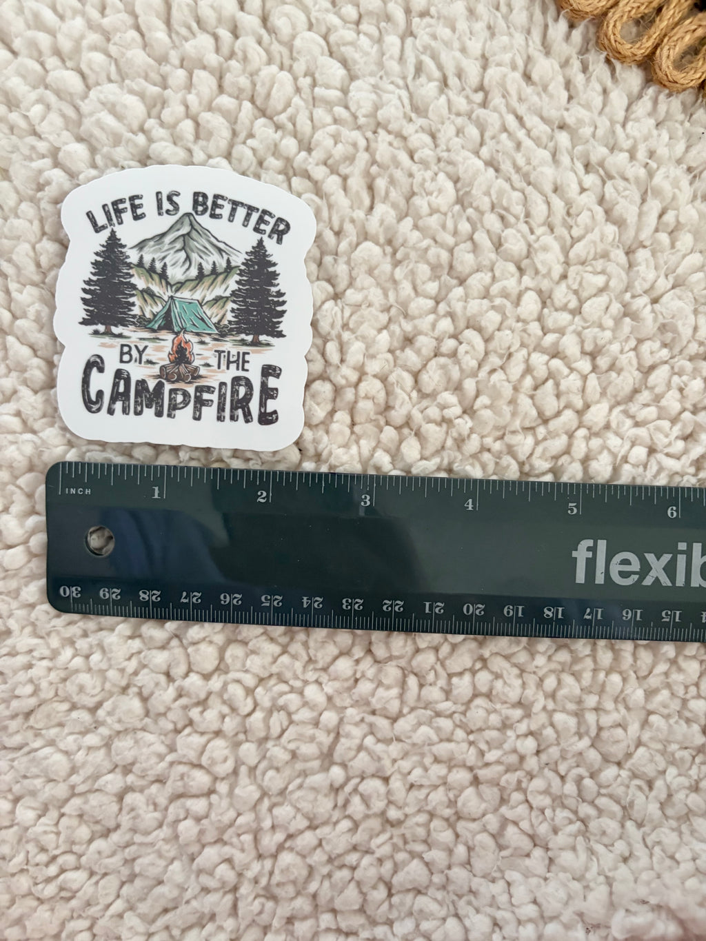 life is better by the campfire sticker