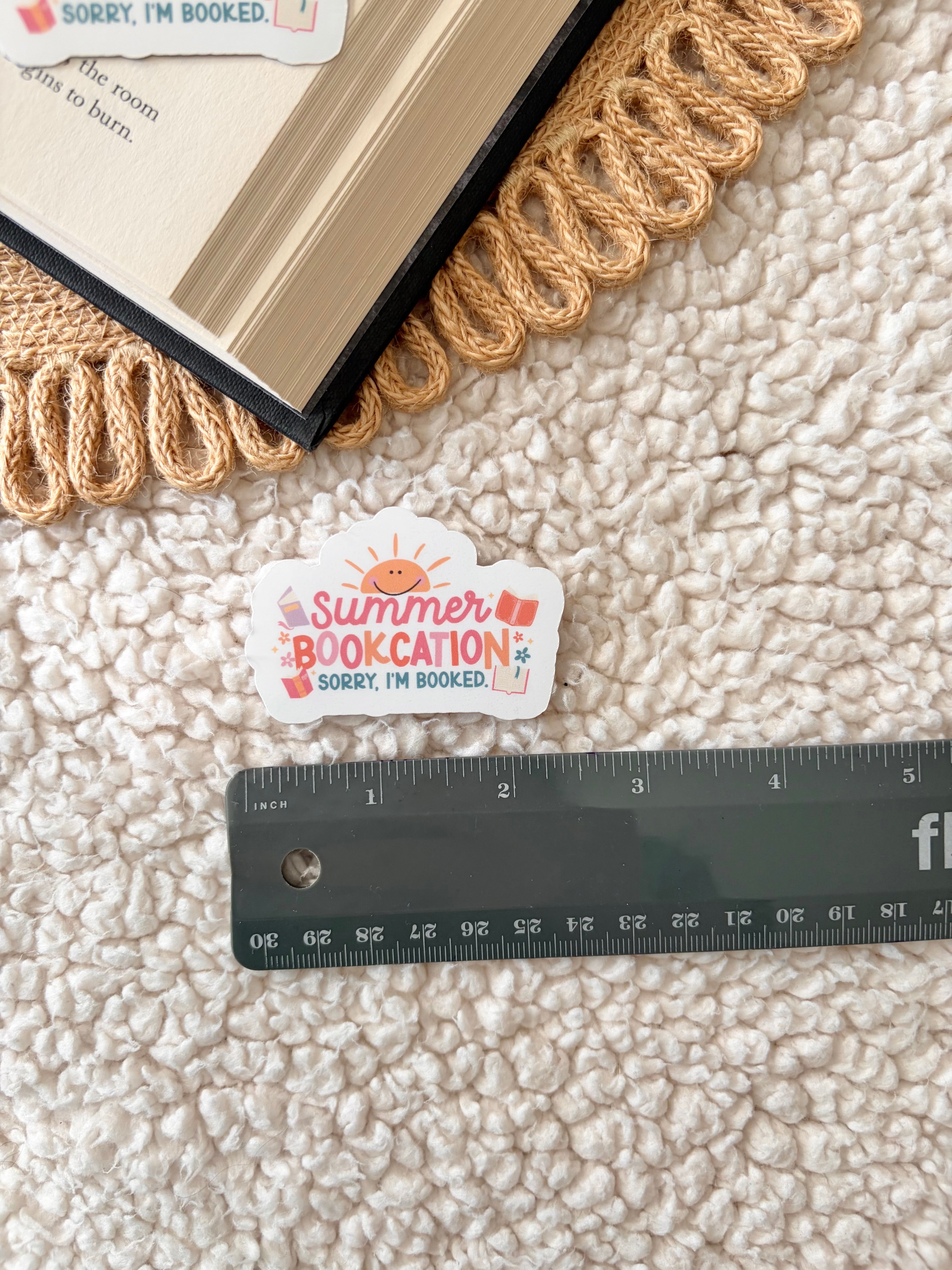 summer bookcation sticker