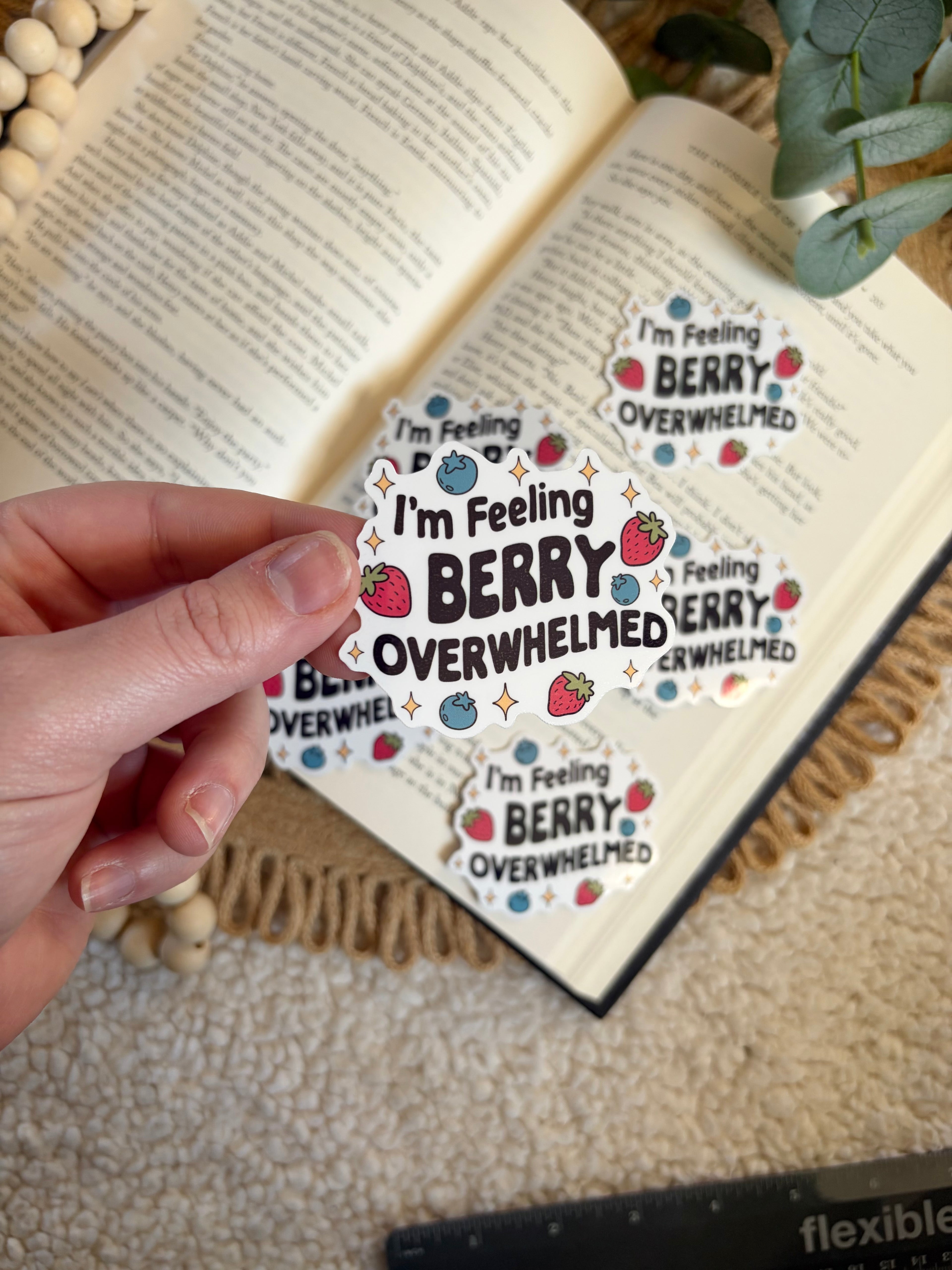 feeling berry overwhelmed sticker