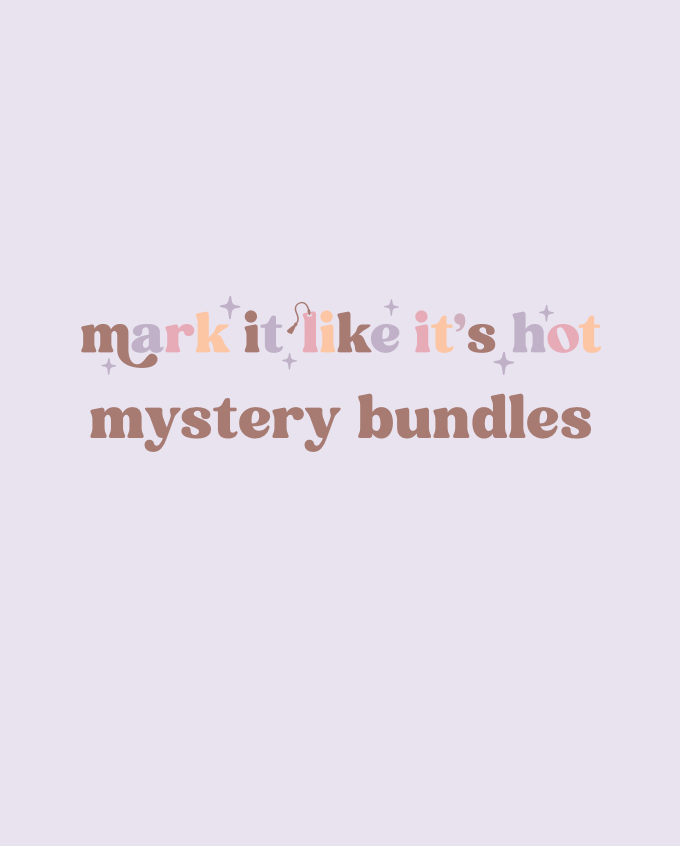 mystery bookmark and sticker bundles!