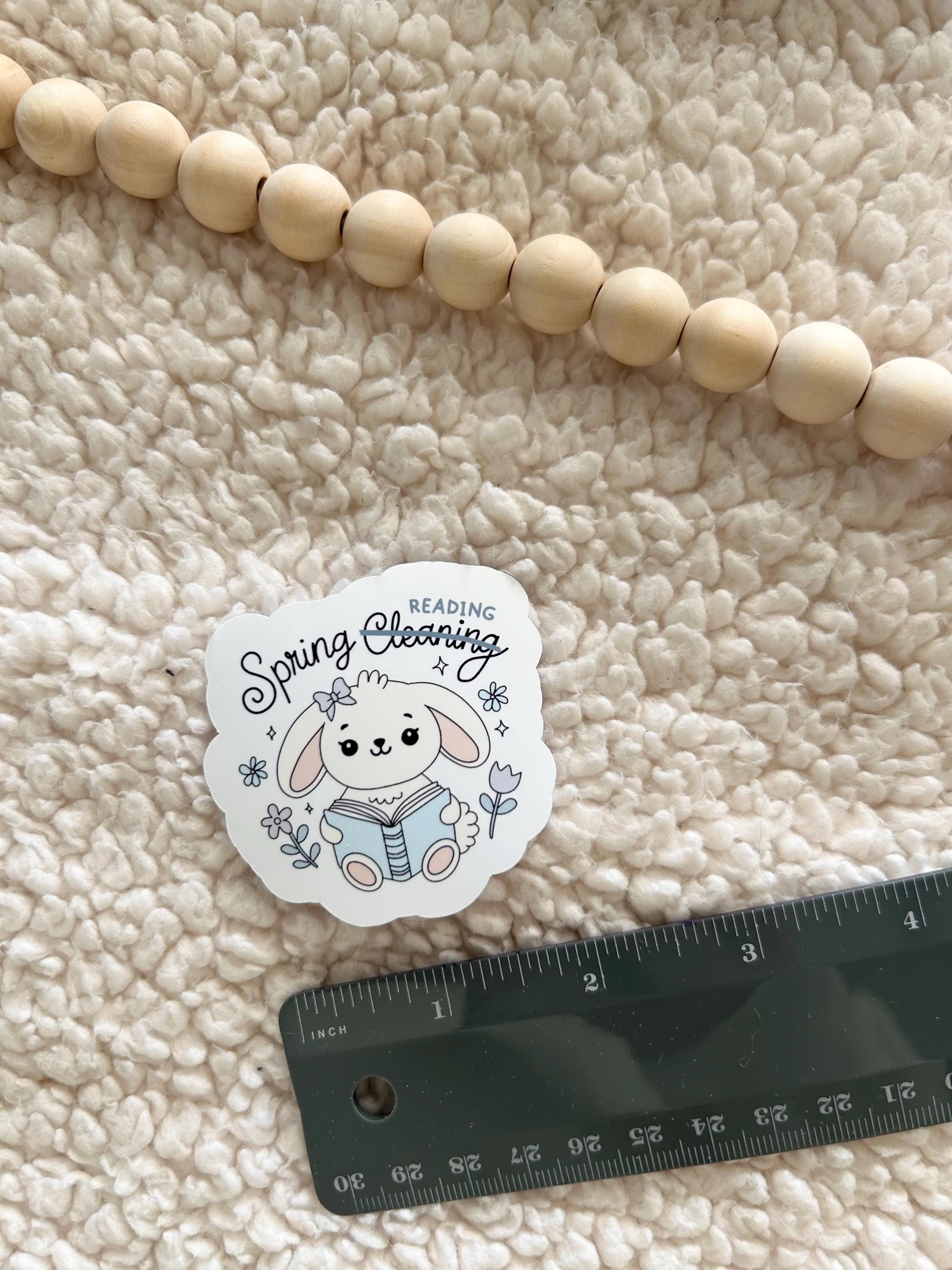 spring reading sticker
