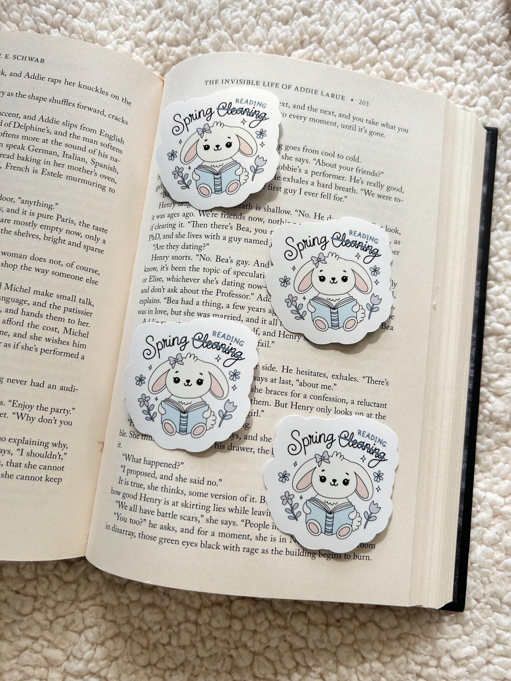 spring reading sticker