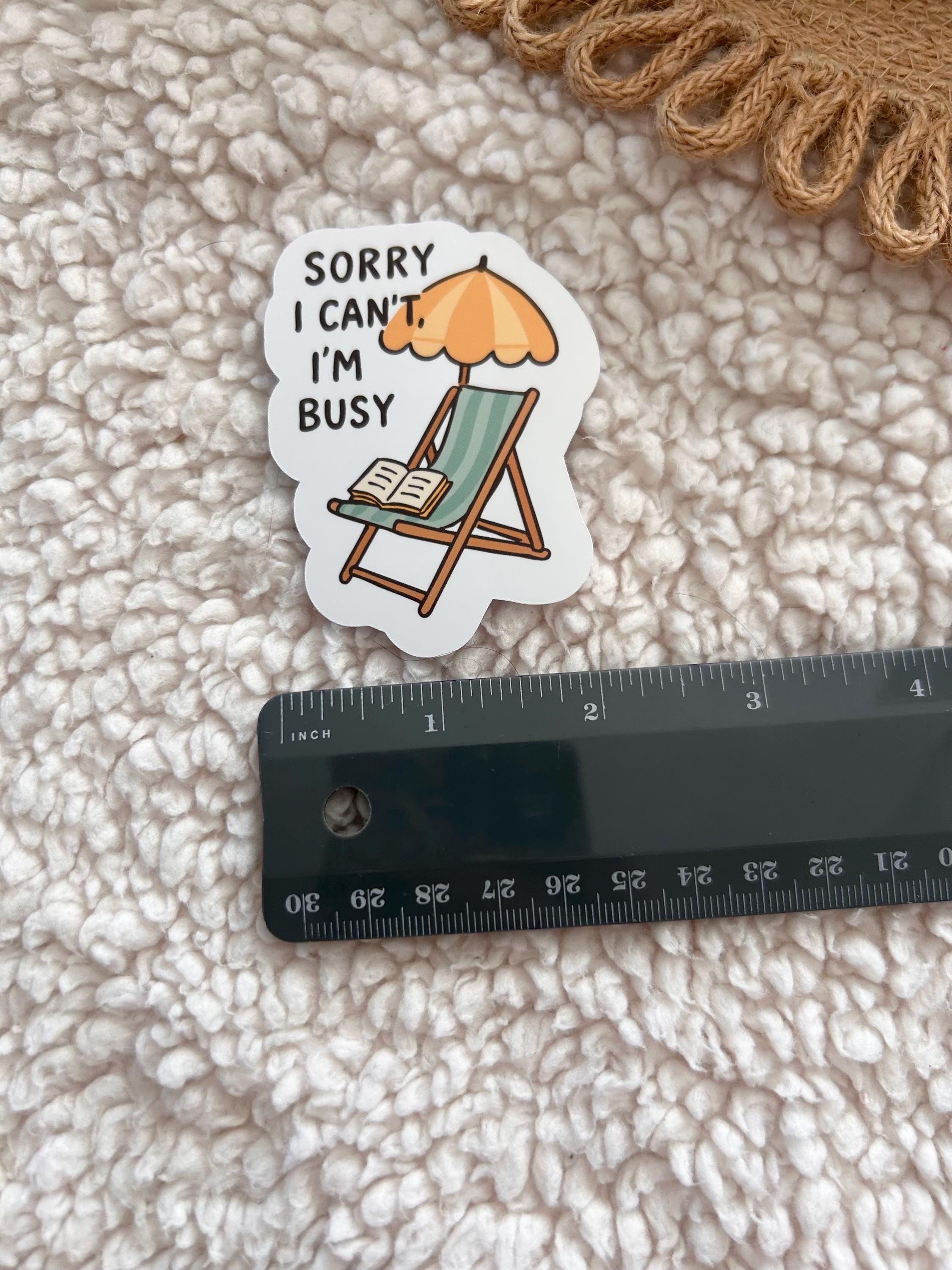 busy reading this summer sticker