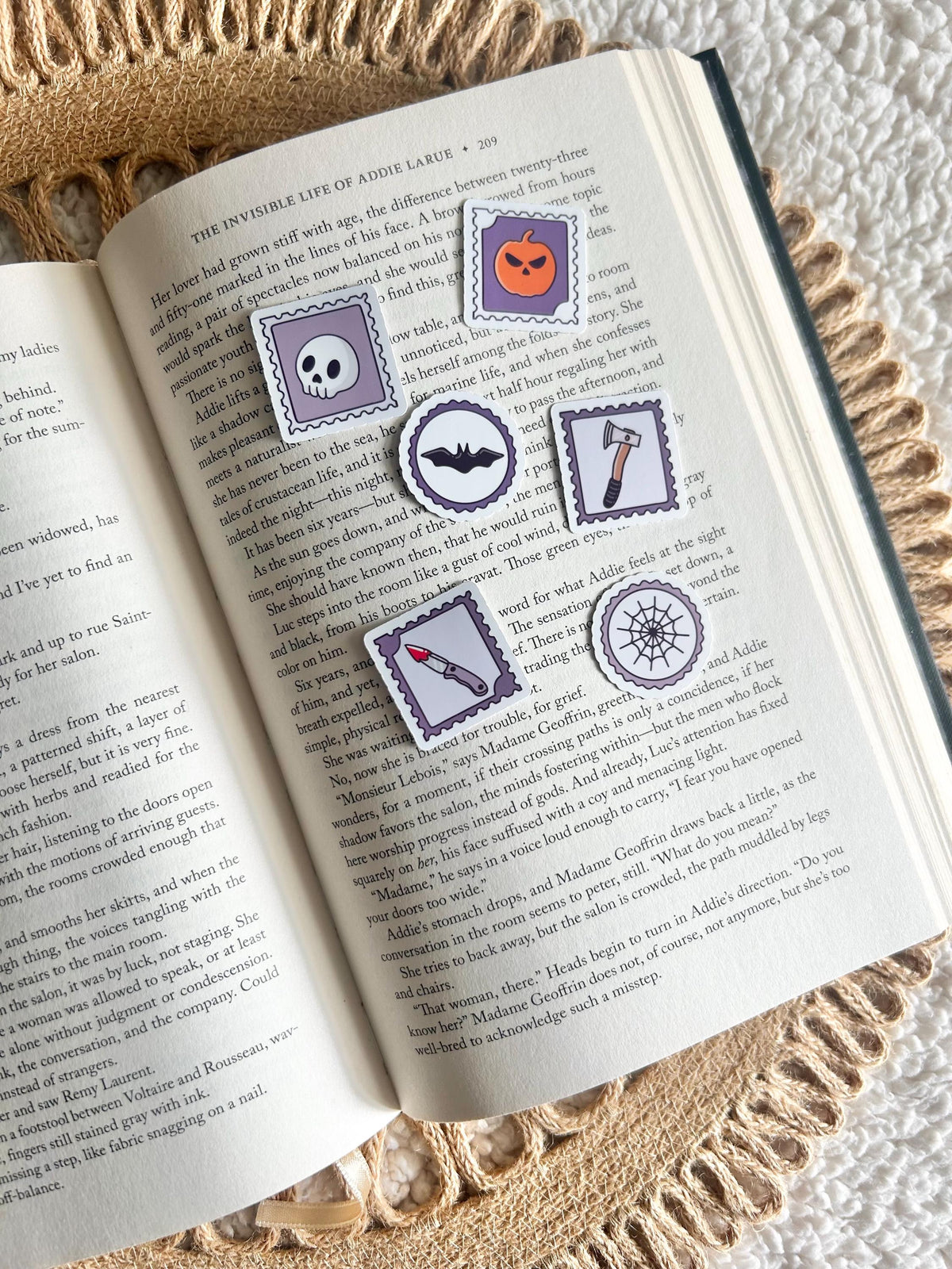 6 mini halloween stickers pack