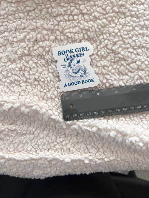 book girl summer sticker