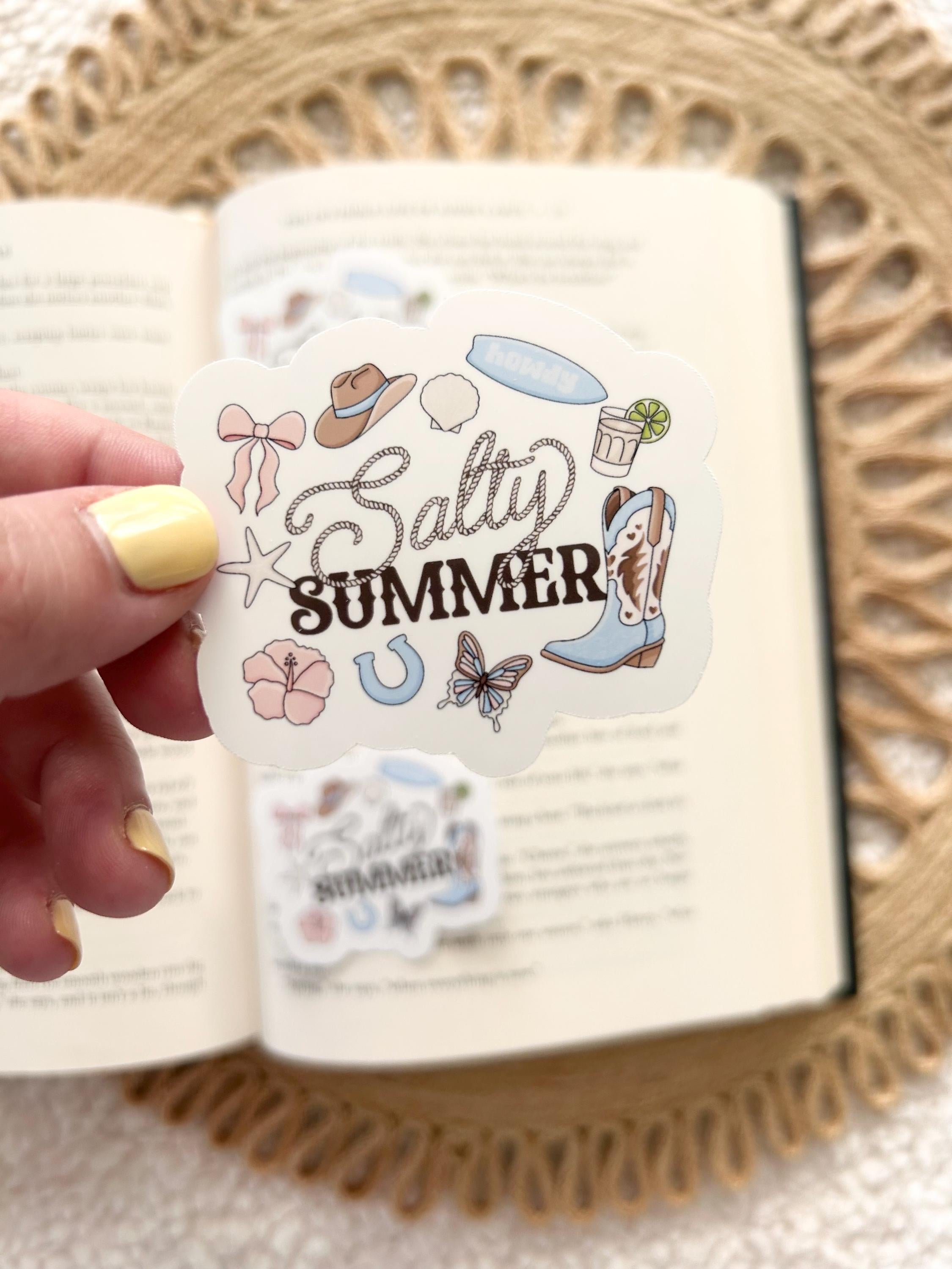 salty summer sticker