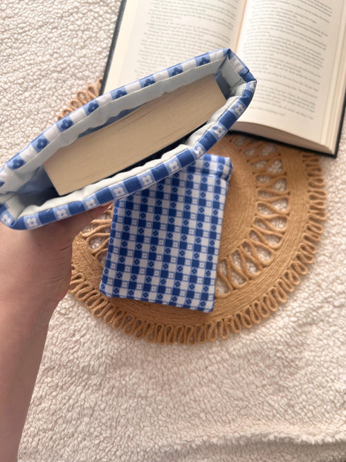 blue picnic floral book & kindle sleeve