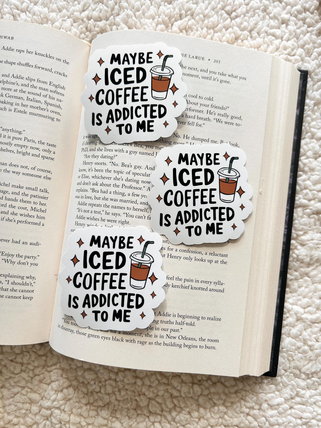 iced coffee addiction sticker
