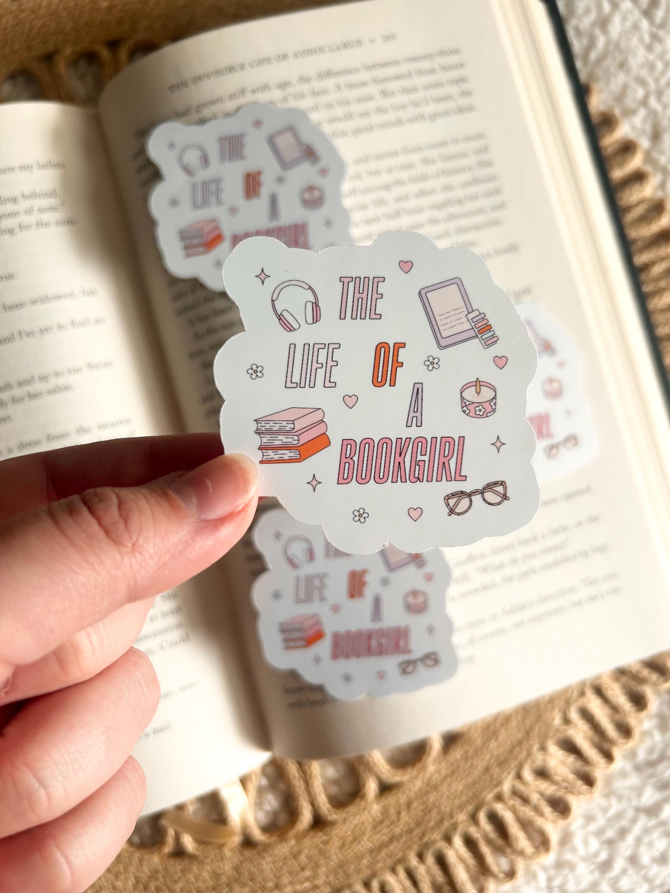 the life of a book girl sticker