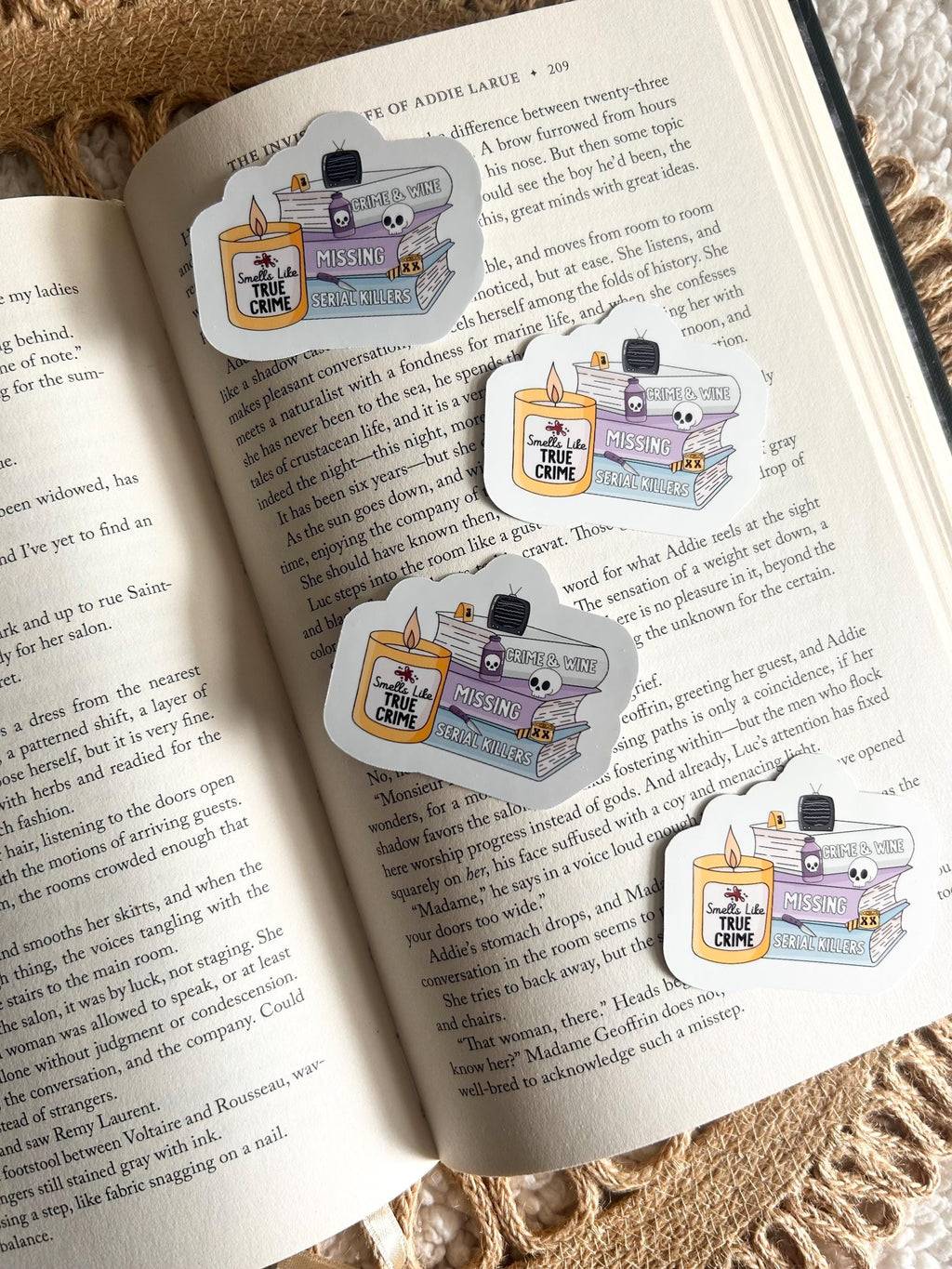 smells like true crime sticker